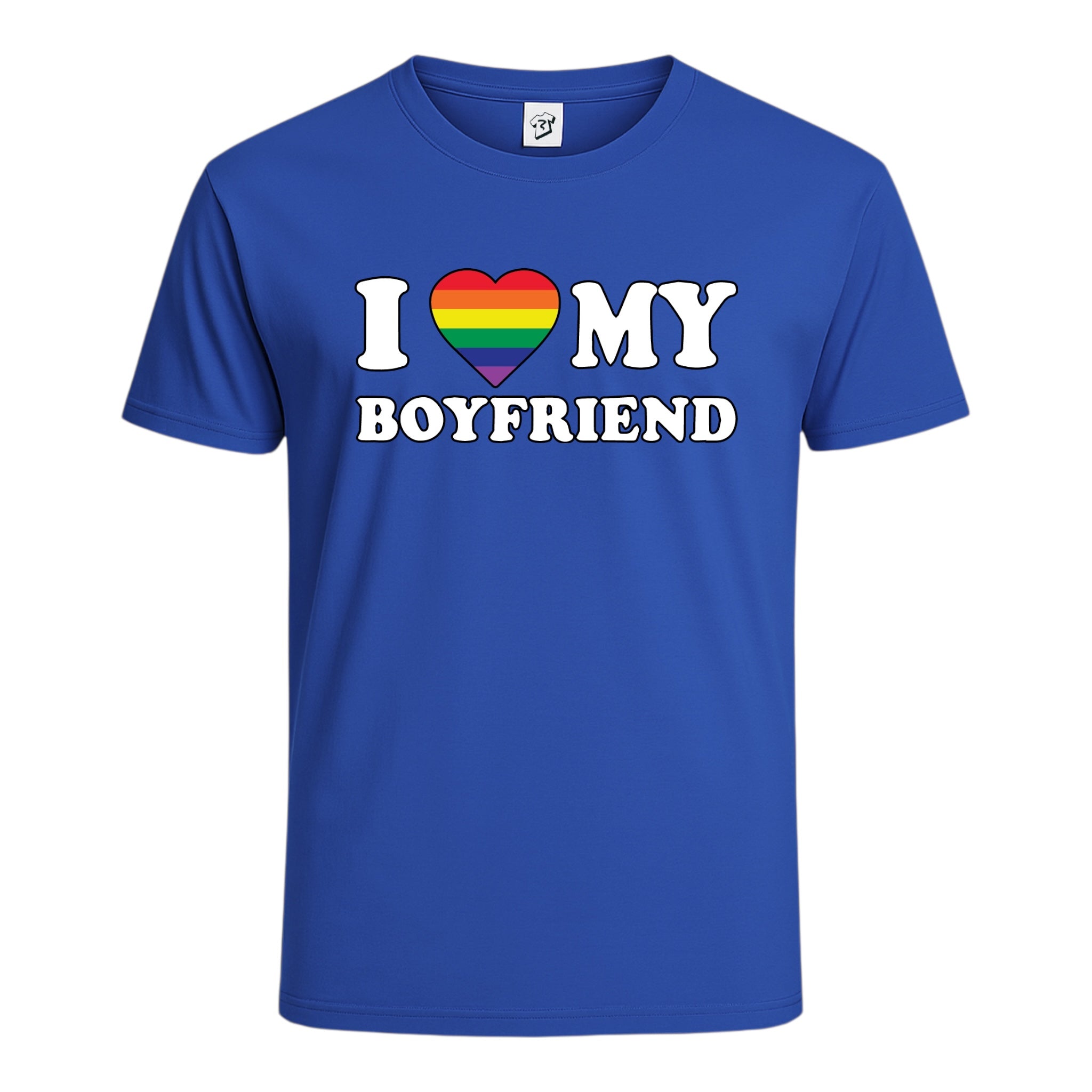 Tees Club graphic tee I Love My Boyfriend (Pride) - Cotton Tee Navy Size XL detail