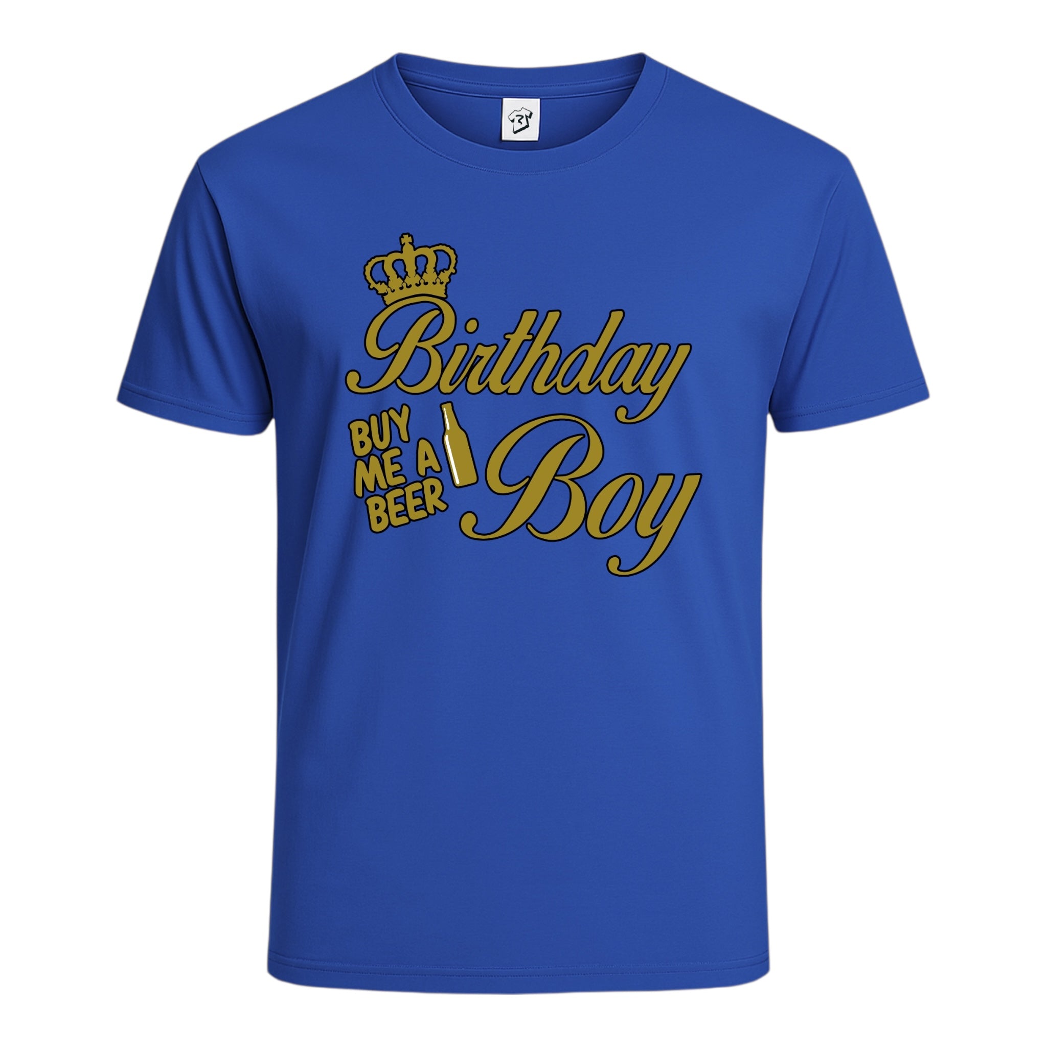 Tees Club graphic tee Birthday Boy (Buy Me a Beer) - Cotton Tee Navy Size XL detail