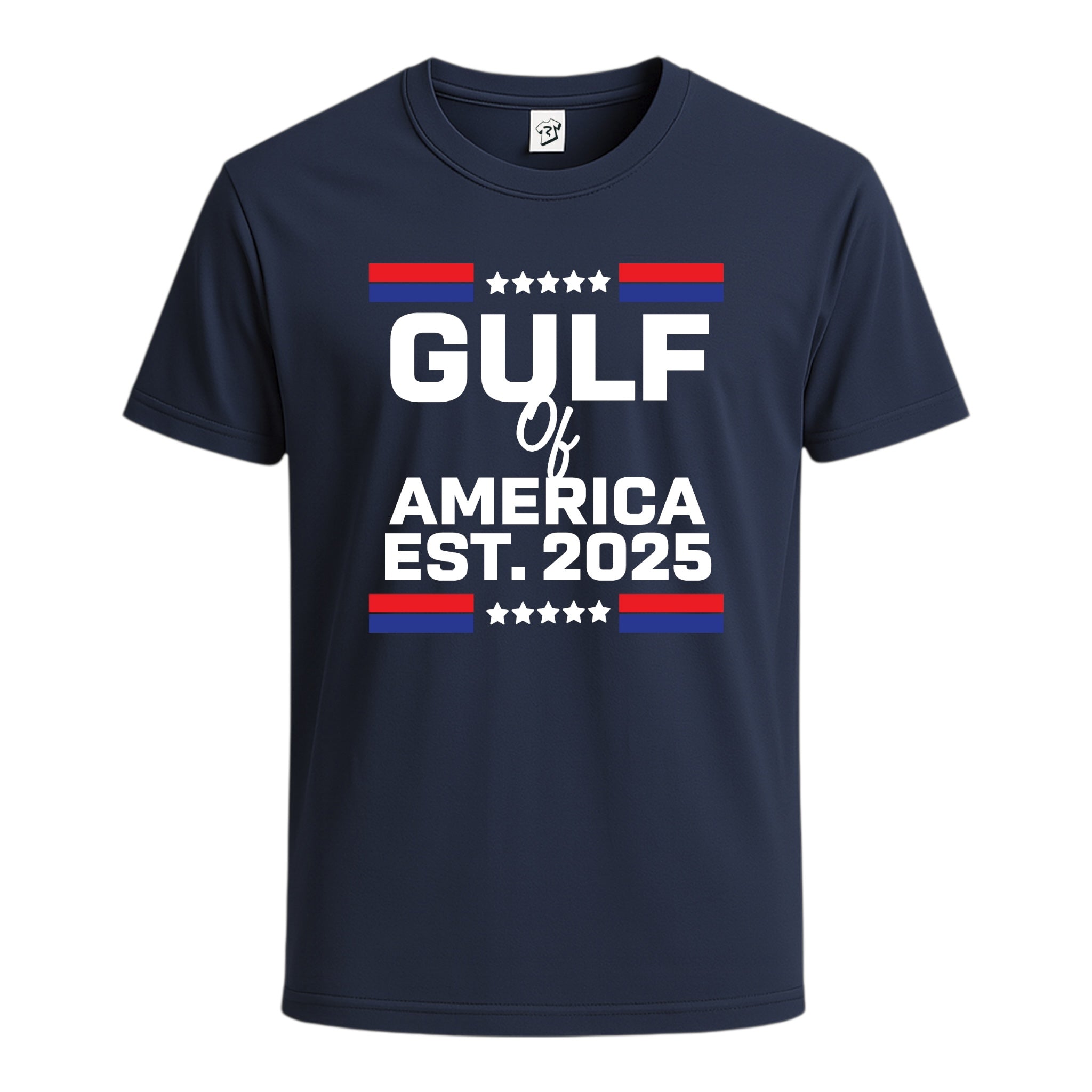 Tees Club graphic tee Gulf of America EST 2025 - Cotton Tee Navy Size S front view