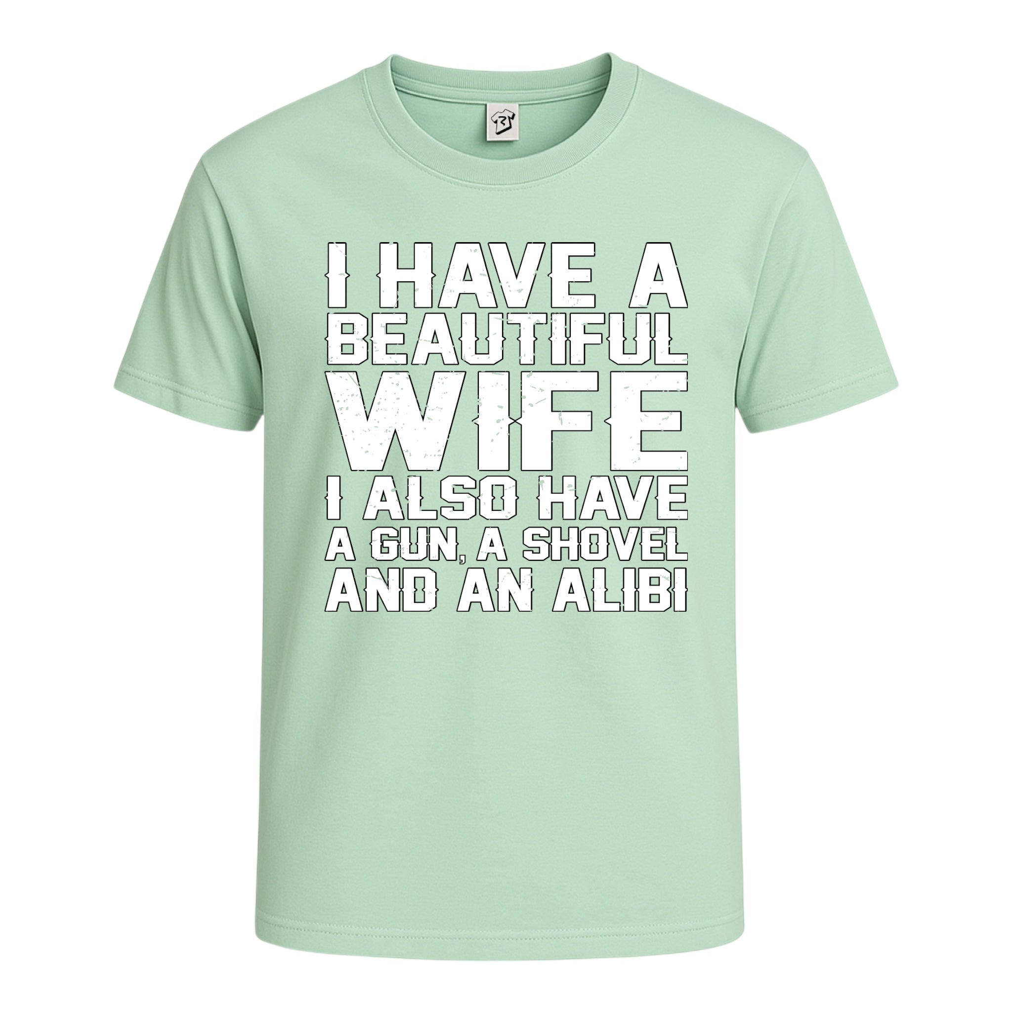 Tees Club graphic tee I Have a Beautiful Wife - Cotton Tee Navy Size XL detail