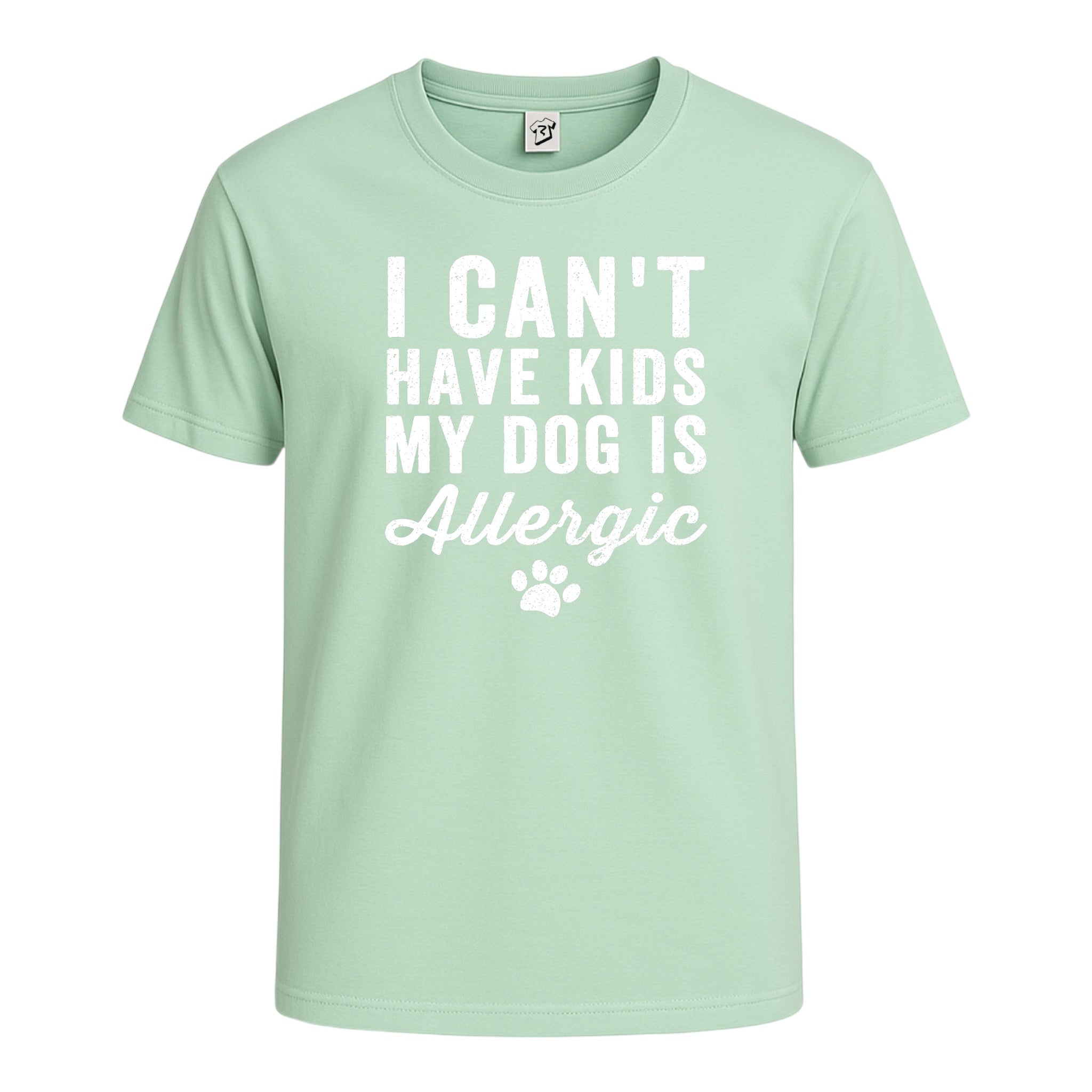 Tees Club graphic tee I Can't Have Kids My Dog Is Allergic - Cotton Tee Navy Size XL detail