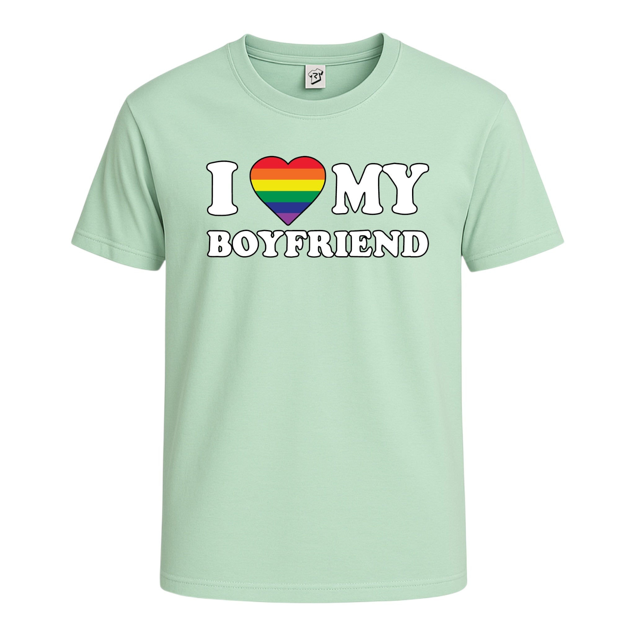 Tees Club graphic tee I Love My Boyfriend (Pride) - Cotton Tee Navy Size XL detail