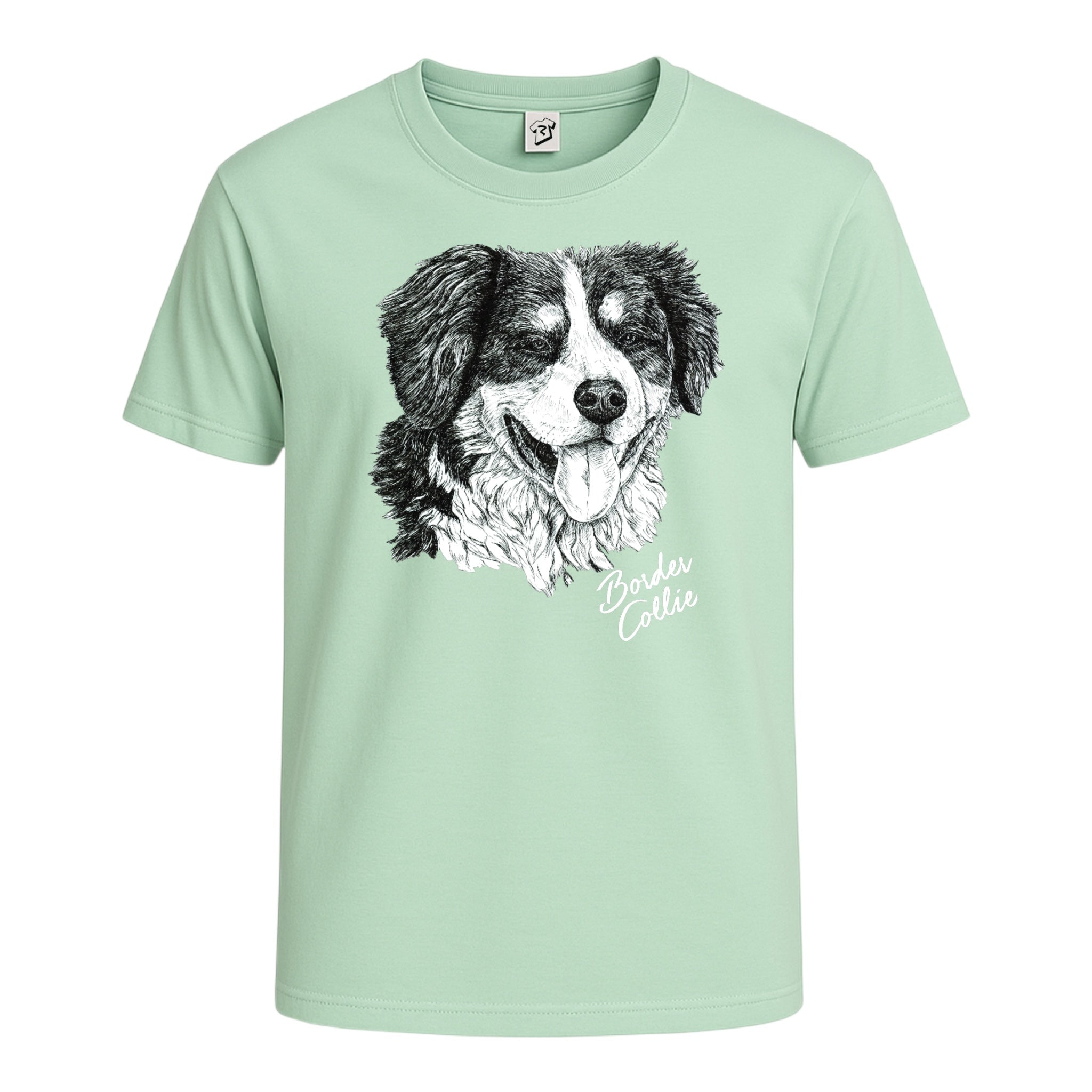 Tees Club graphic tee Border Collie - Cotton Tee Navy Size XL detail
