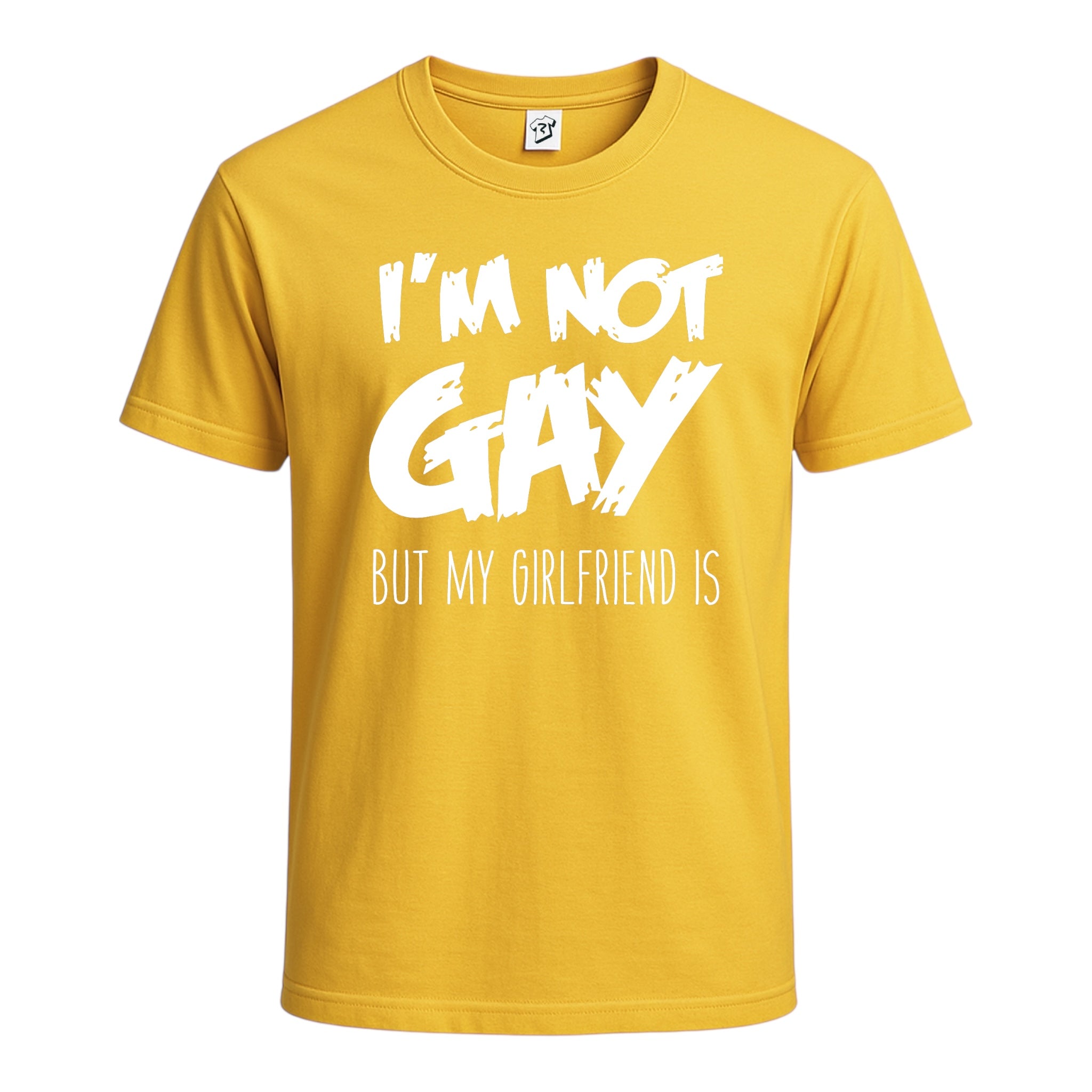 Tees Club graphic tee I'm Not Gay But My Girlfriend Is - Cotton Tee Navy Size 2XL detail