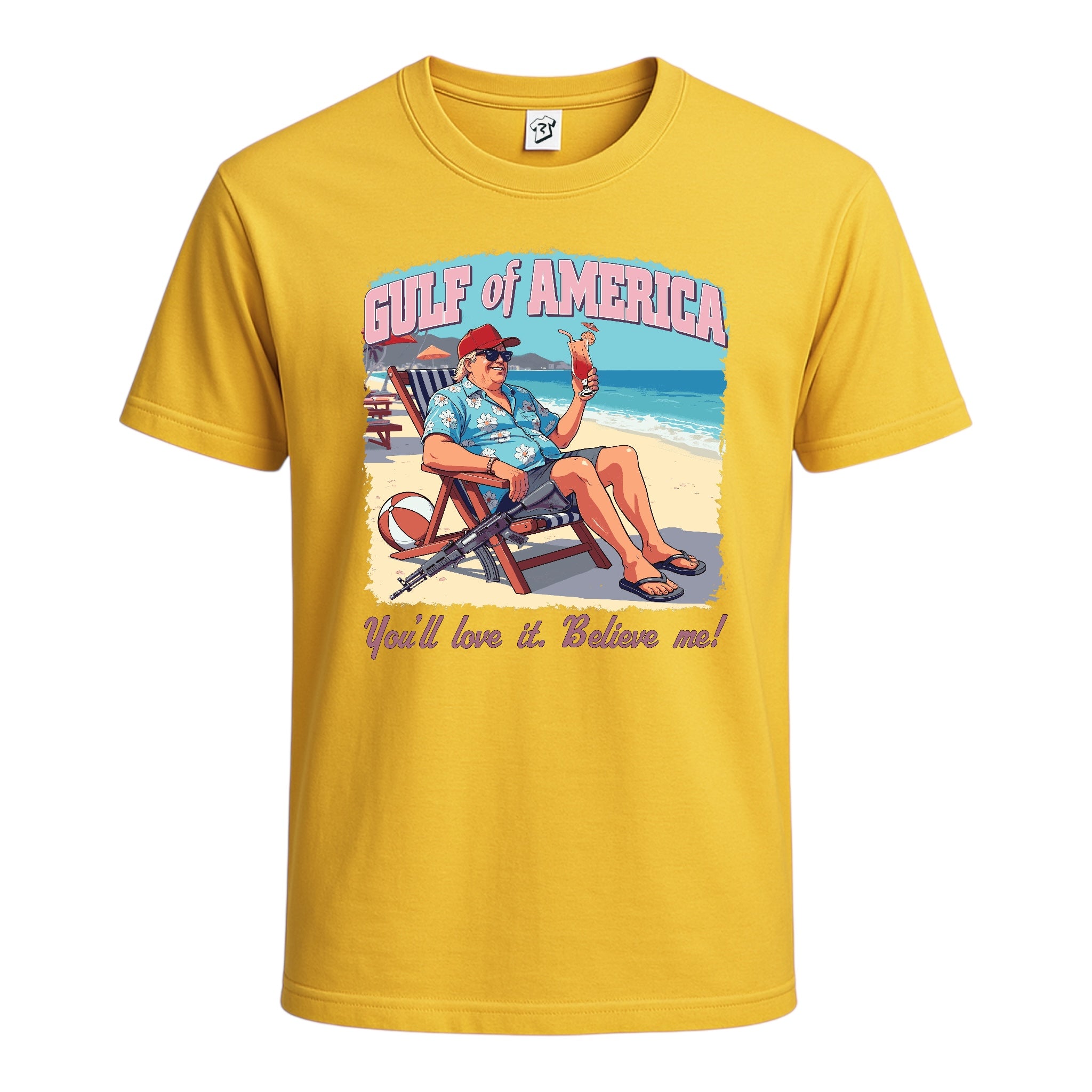 Tees Club graphic tee Gulf of America You'll Love It Believe Me - Cotton Tee Navy Size 3XL detail