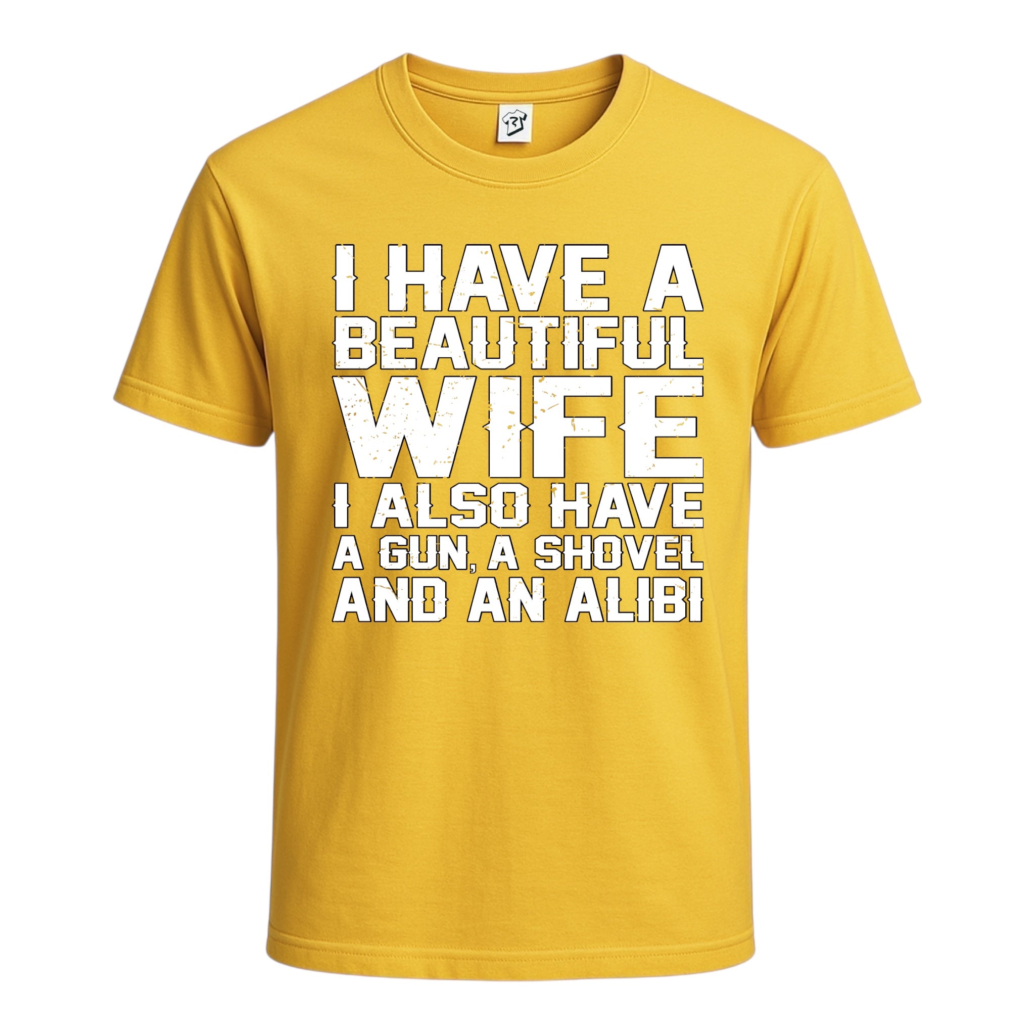 Tees Club graphic tee I Have a Beautiful Wife - Cotton Tee Navy Size 3XL detail