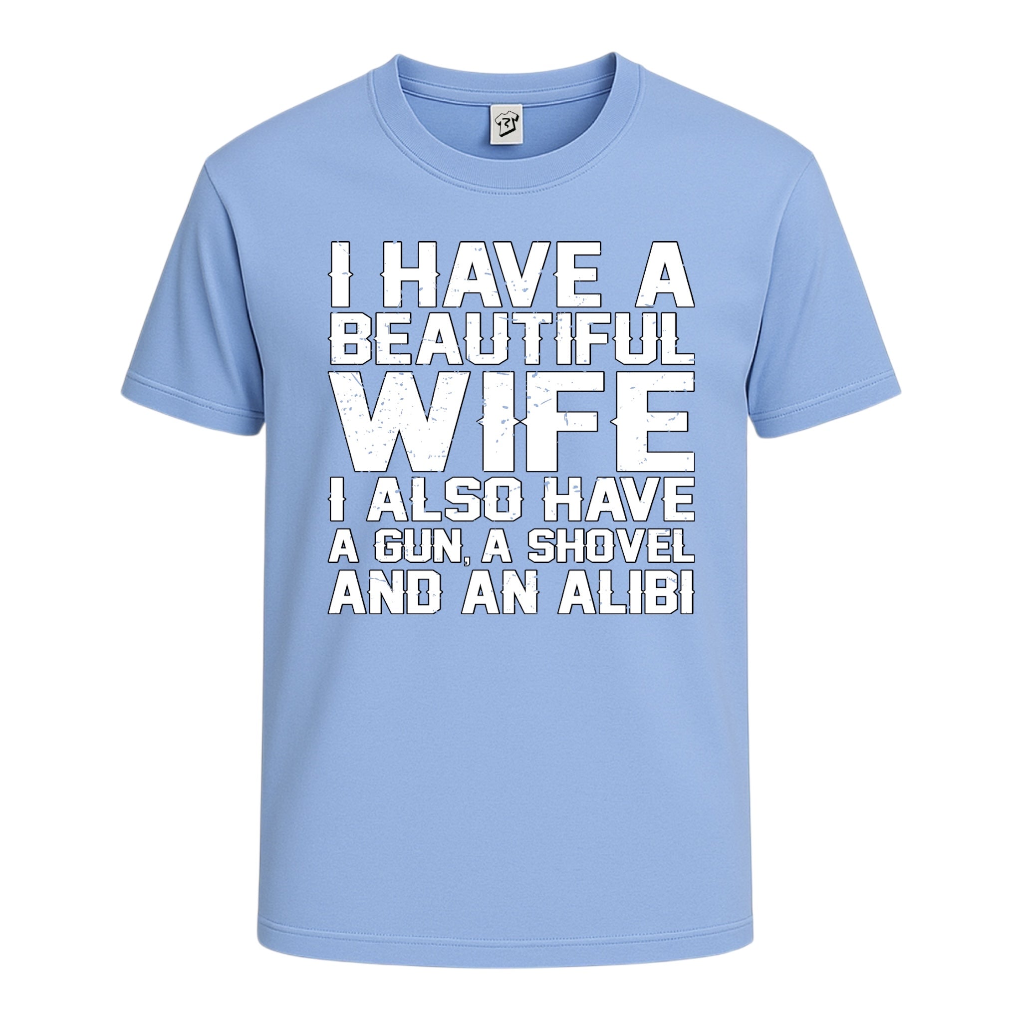 Tees Club graphic tee I Have a Beautiful Wife - Cotton Tee Navy Size XL detail