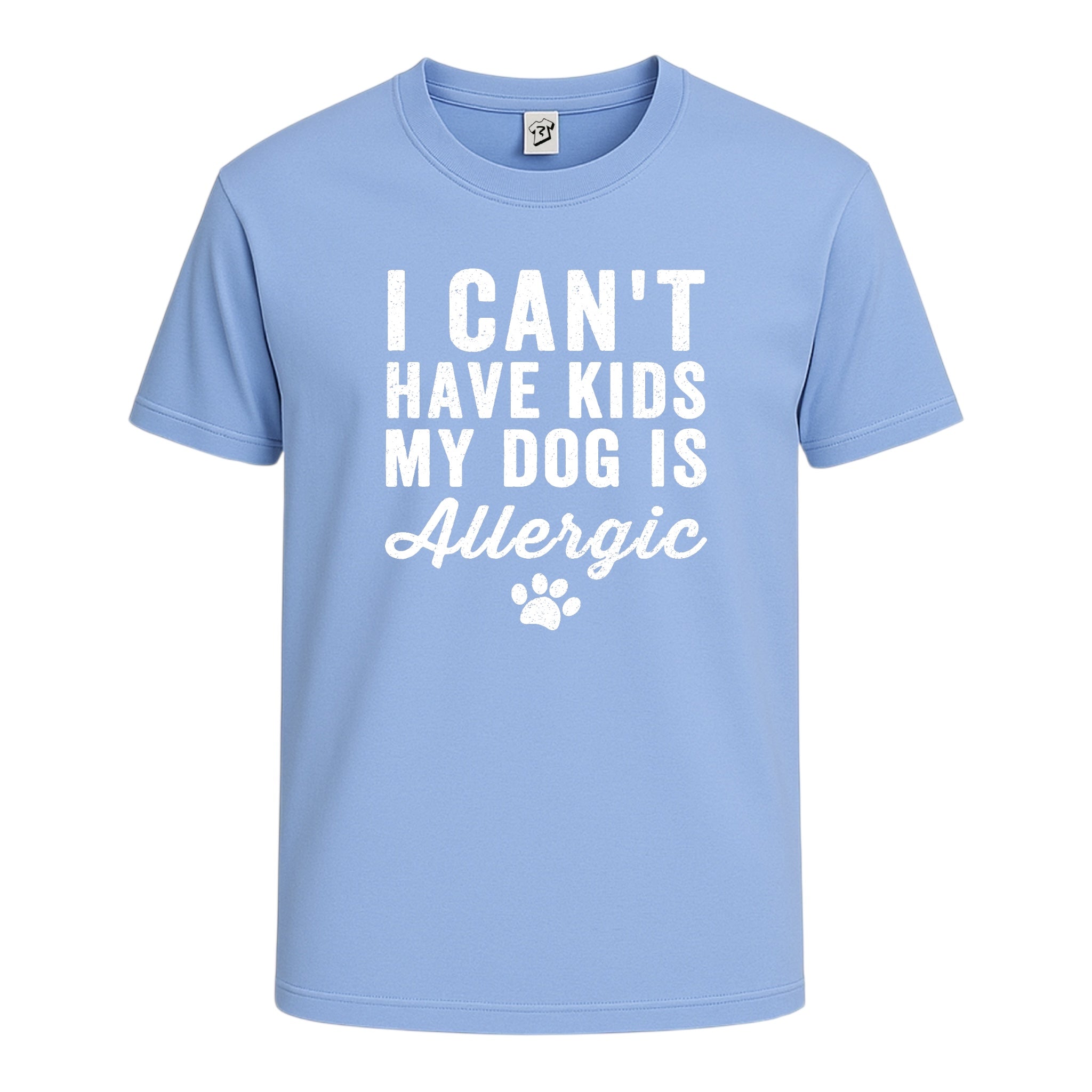 Tees Club graphic tee I Can't Have Kids My Dog Is Allergic - Cotton Tee Navy Size L detail