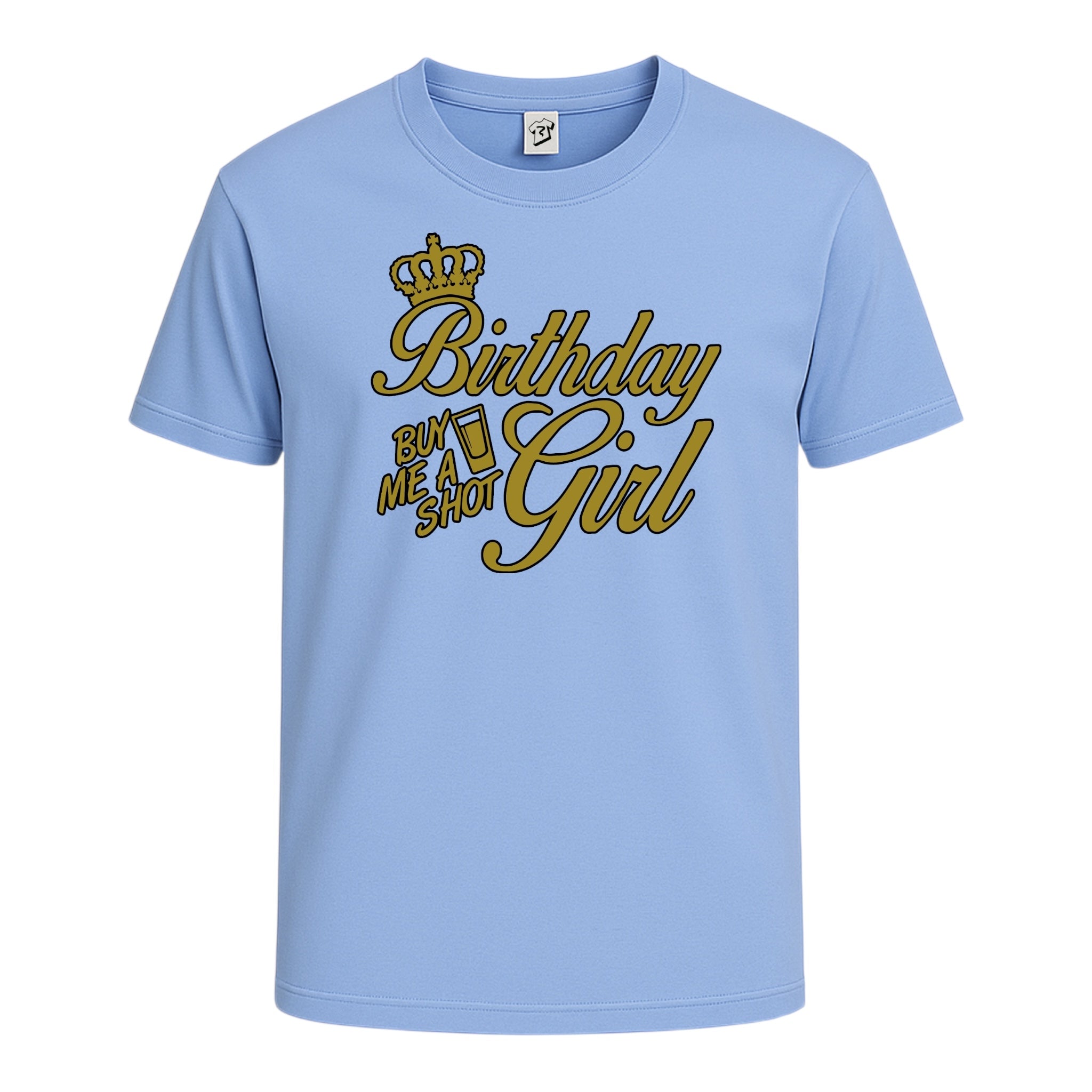 Tees Club graphic tee Birthday Girl (Buy Me a Shot) - Cotton Tee Navy Size S front view