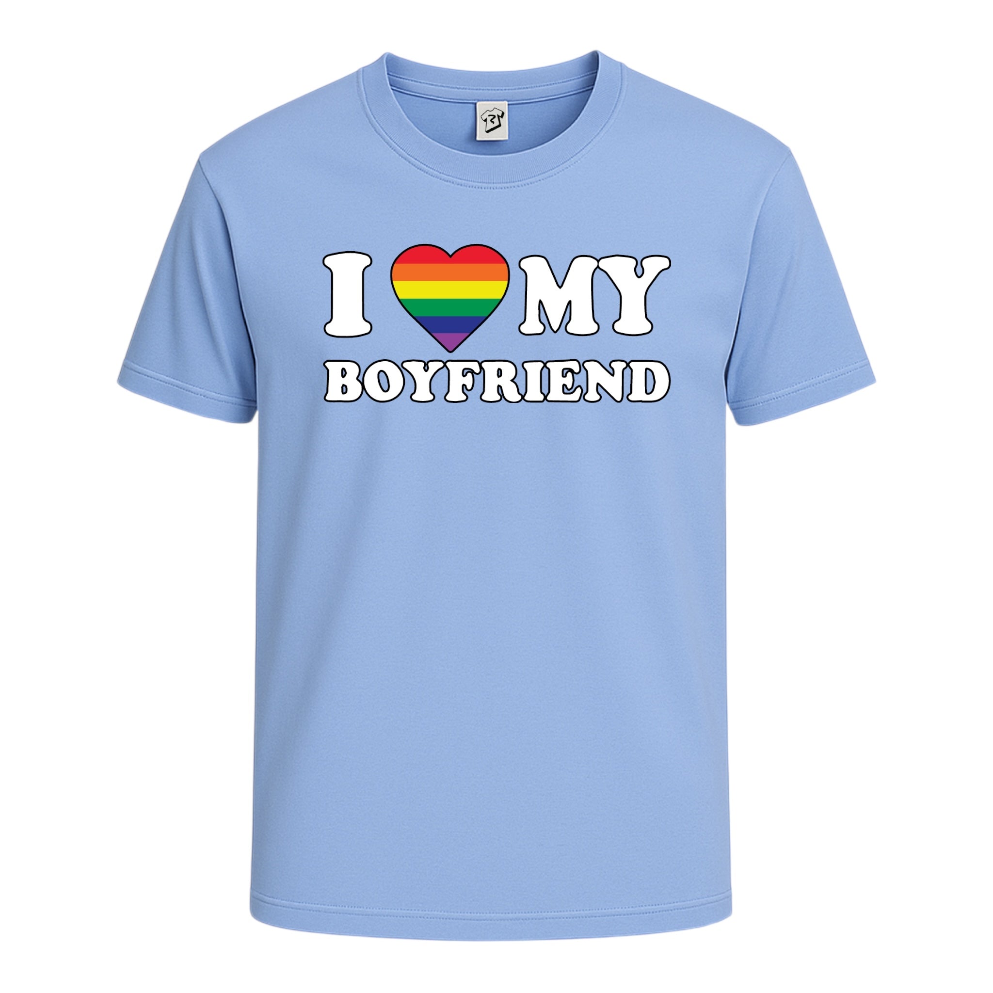 Tees Club graphic tee I Love My Boyfriend (Pride) - Cotton Tee Navy Size L detail