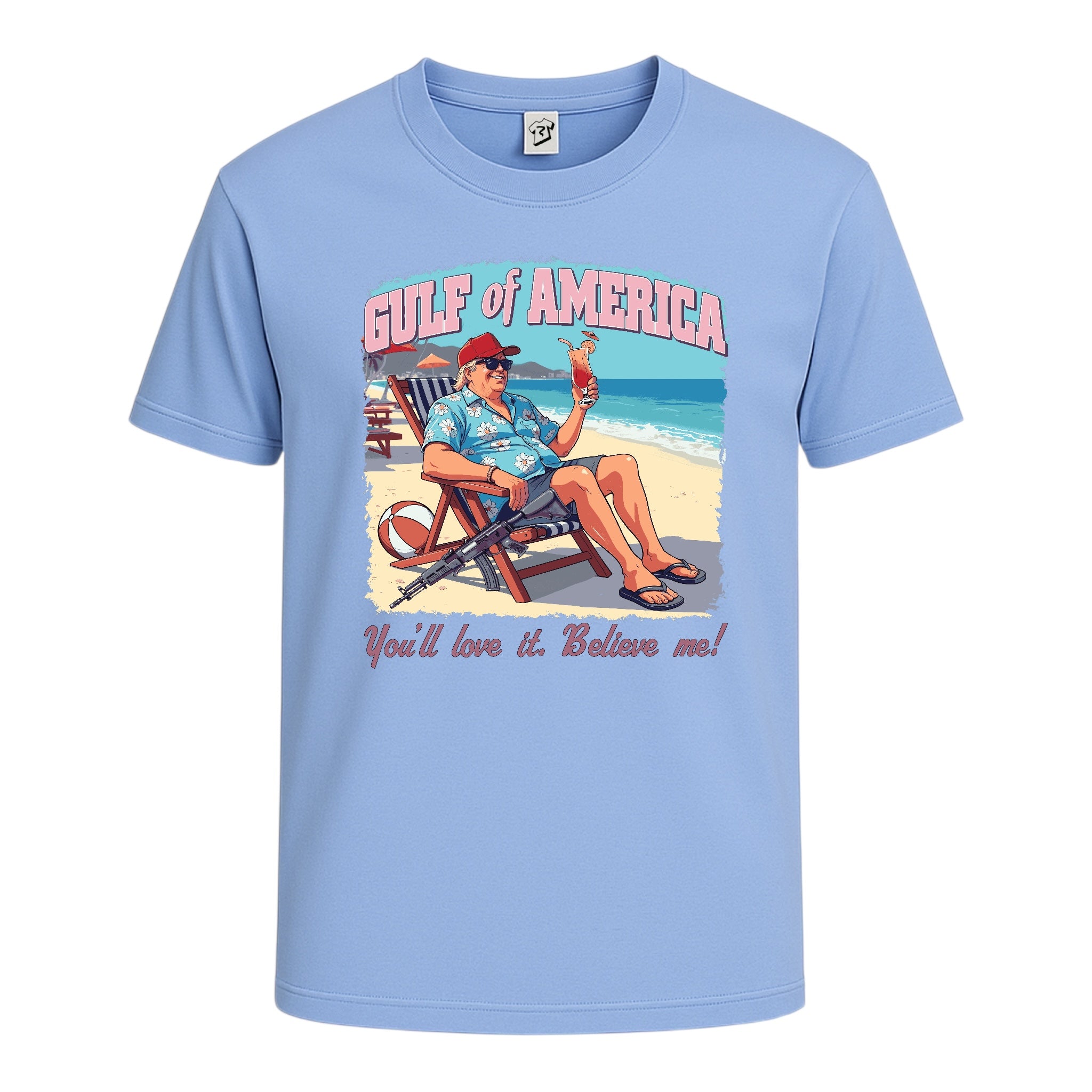 Tees Club graphic tee Gulf of America You'll Love It Believe Me - Cotton Tee Navy Size XL detail