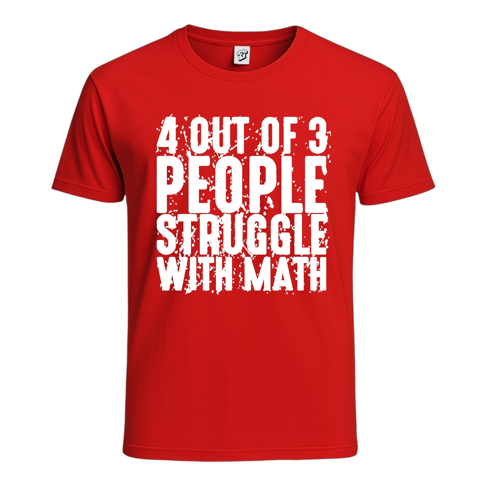 Tees Club graphic tee 4 Out of 3 People Struggle With Math - Cotton Tee Navy Size 2XL detail