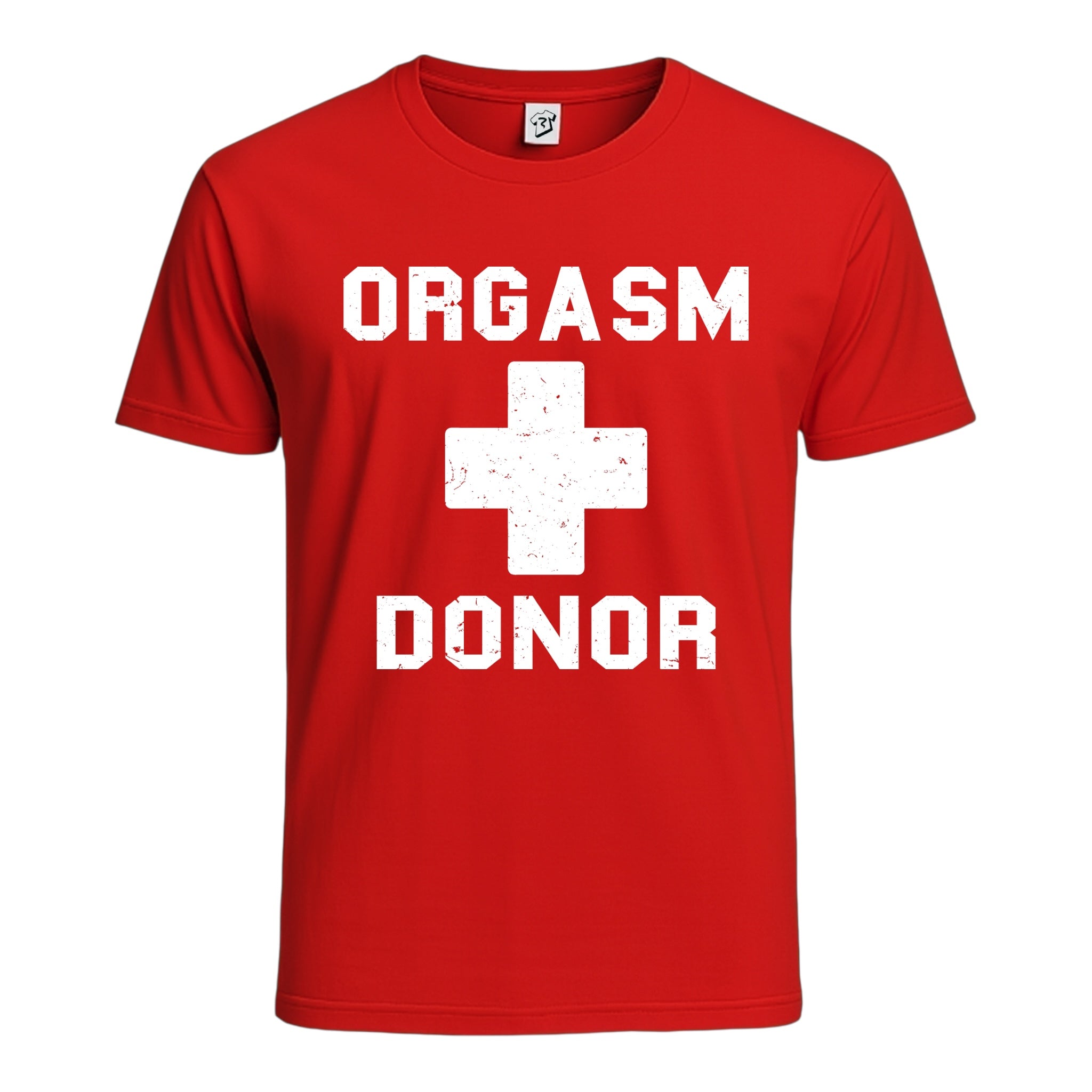 Tees Club graphic tee Orgasm Donor - Cotton Tee Navy Size S front view