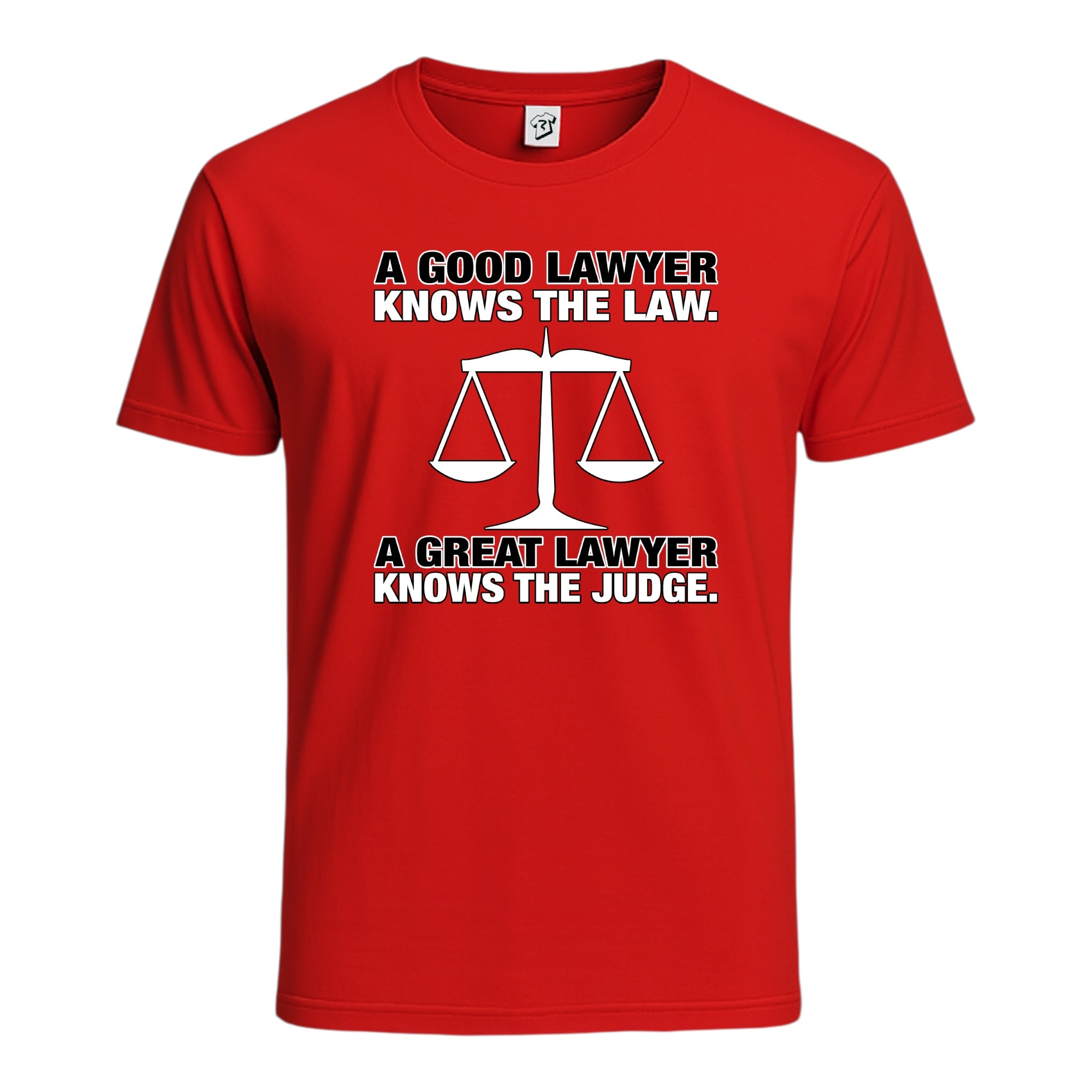 Tees Club graphic tee A Good Lawyer Knows the Law - Cotton Tee Navy Size 2XL detail