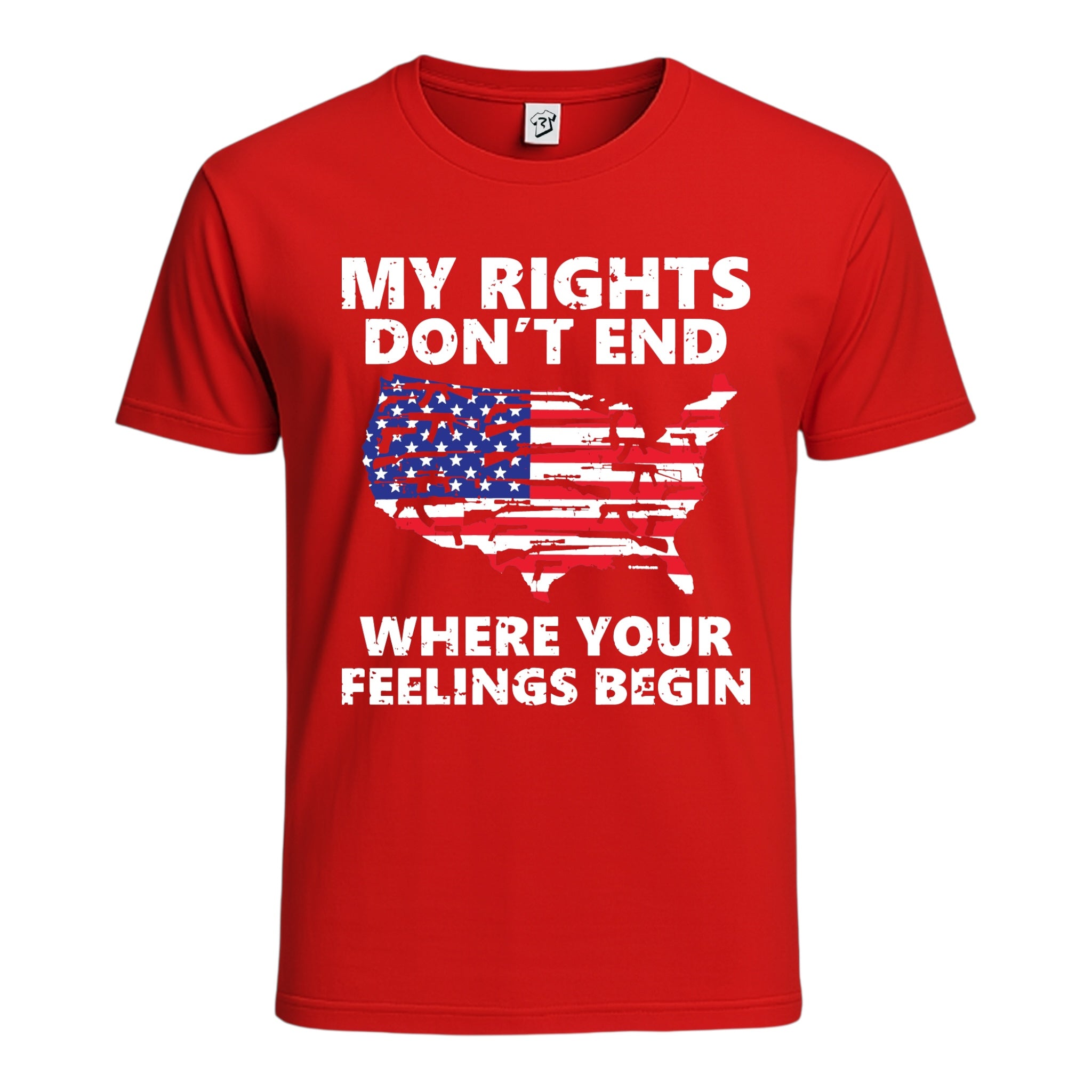 Tees Club graphic tee My Rights Don't End Where Your Feelings Begin - Cotton Tee Navy Size 2XL detail