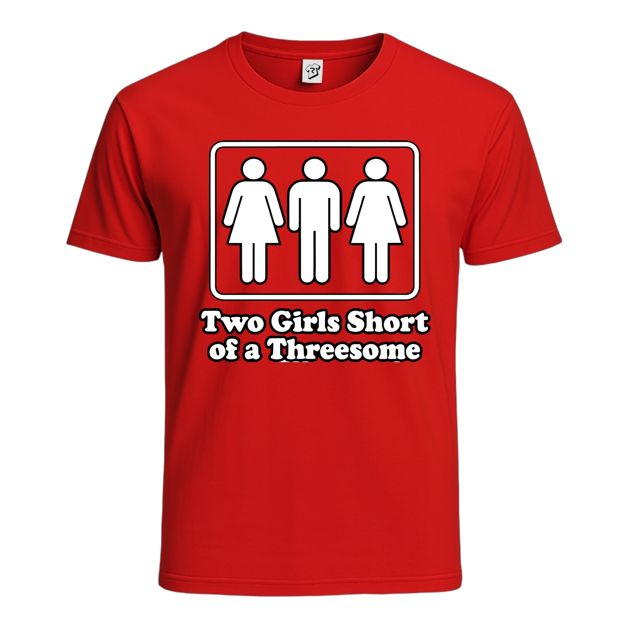 Tees Club graphic tee Two Girls Short of a Threesome - Cotton Tee Navy Size 2XL detail