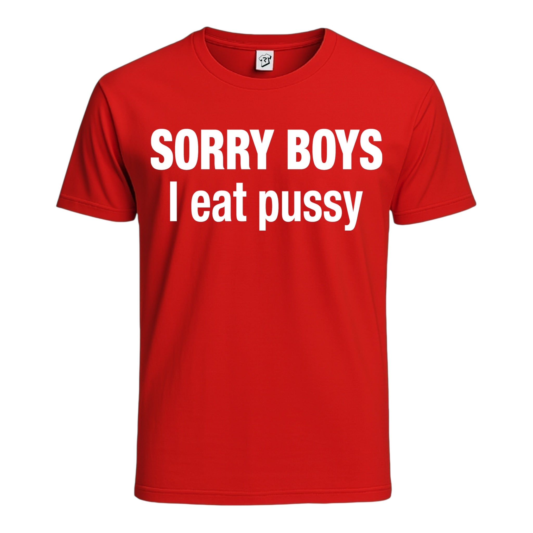 Tees Club graphic tee Sorry Boys I Eat Pussy - Cotton Tee Navy Size 2XL detail