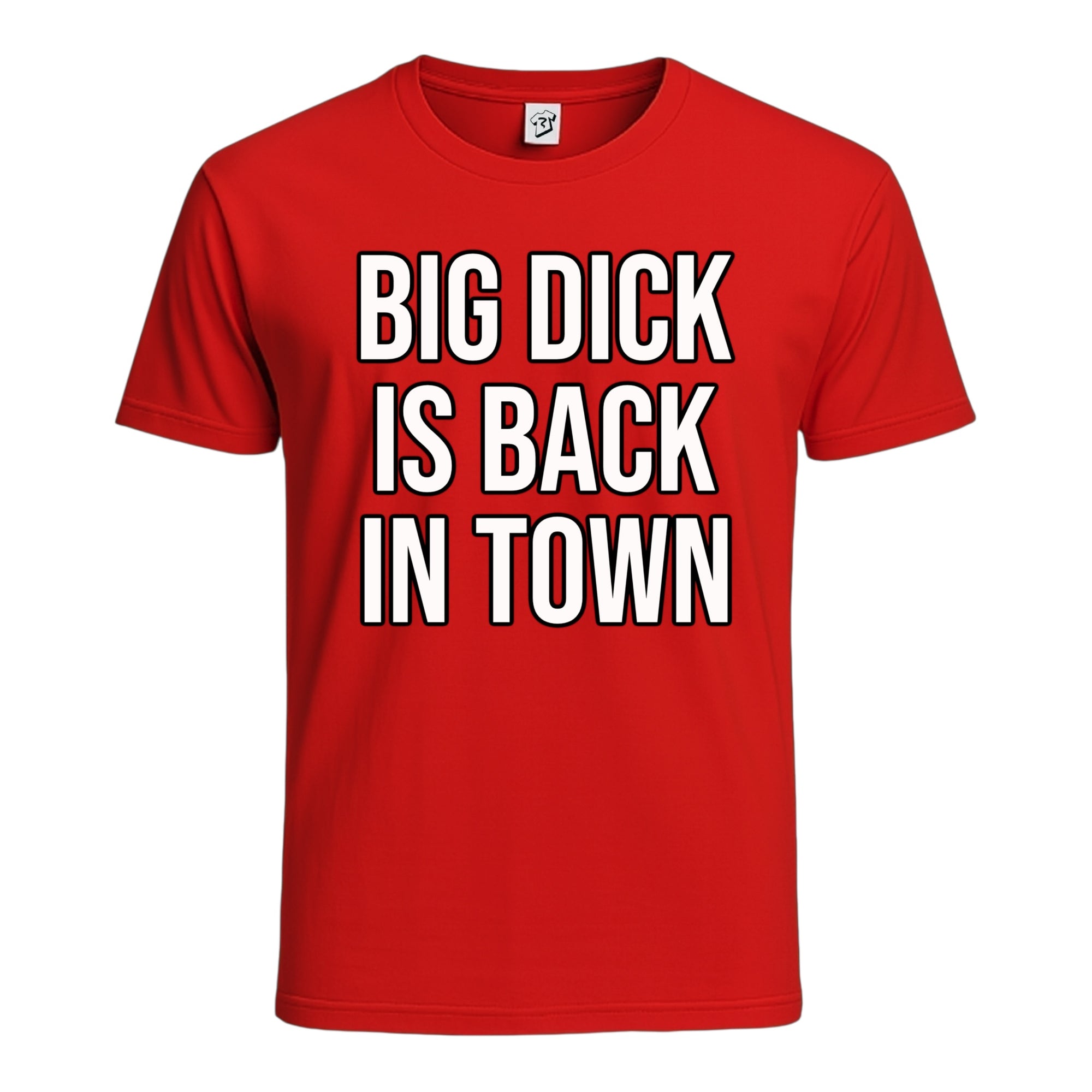 Tees Club graphic tee Big Dick Is Back in Town - Cotton Tee Navy Size S back view