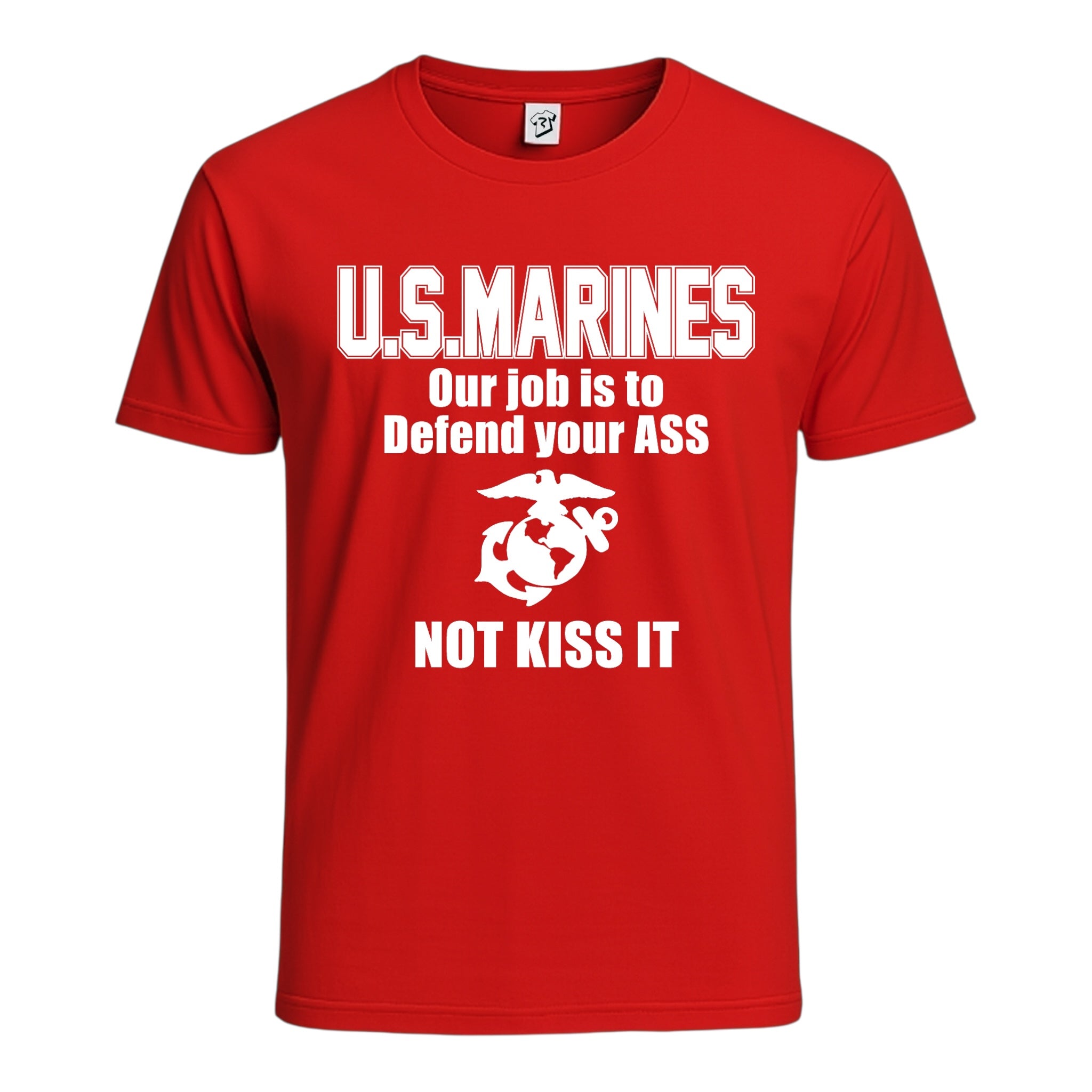 Tees Club graphic tee US Marines My Job Is to Defend Your Ass Not Kiss It - Cotton Tee Navy Size 2XL detail