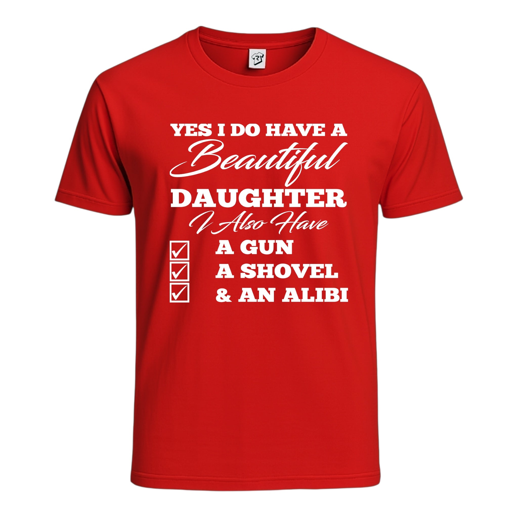 Tees Club graphic tee I Have a Beautiful Daughter - Cotton Tee Navy Size 2XL detail