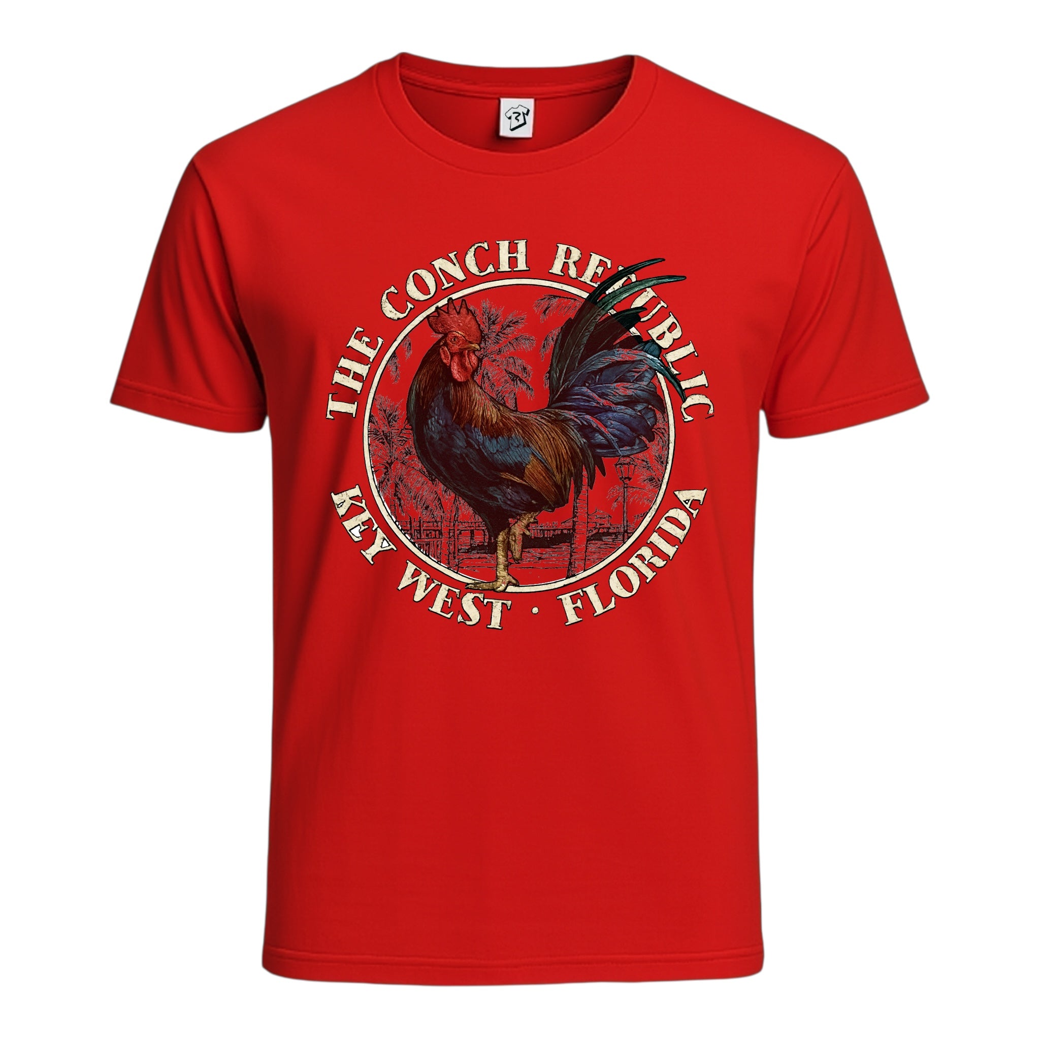 Tees Club graphic tee Rooster Conch Rep KW - Cotton Tee Navy Size 2XL detail