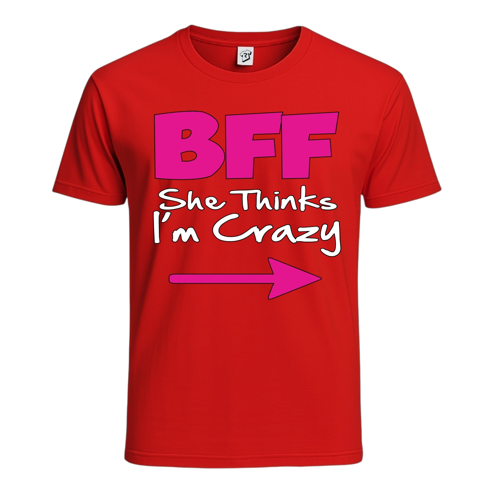 Tees Club graphic tee BFF She Thinks I'm Crazy - Cotton Tee Navy Size 2XL detail