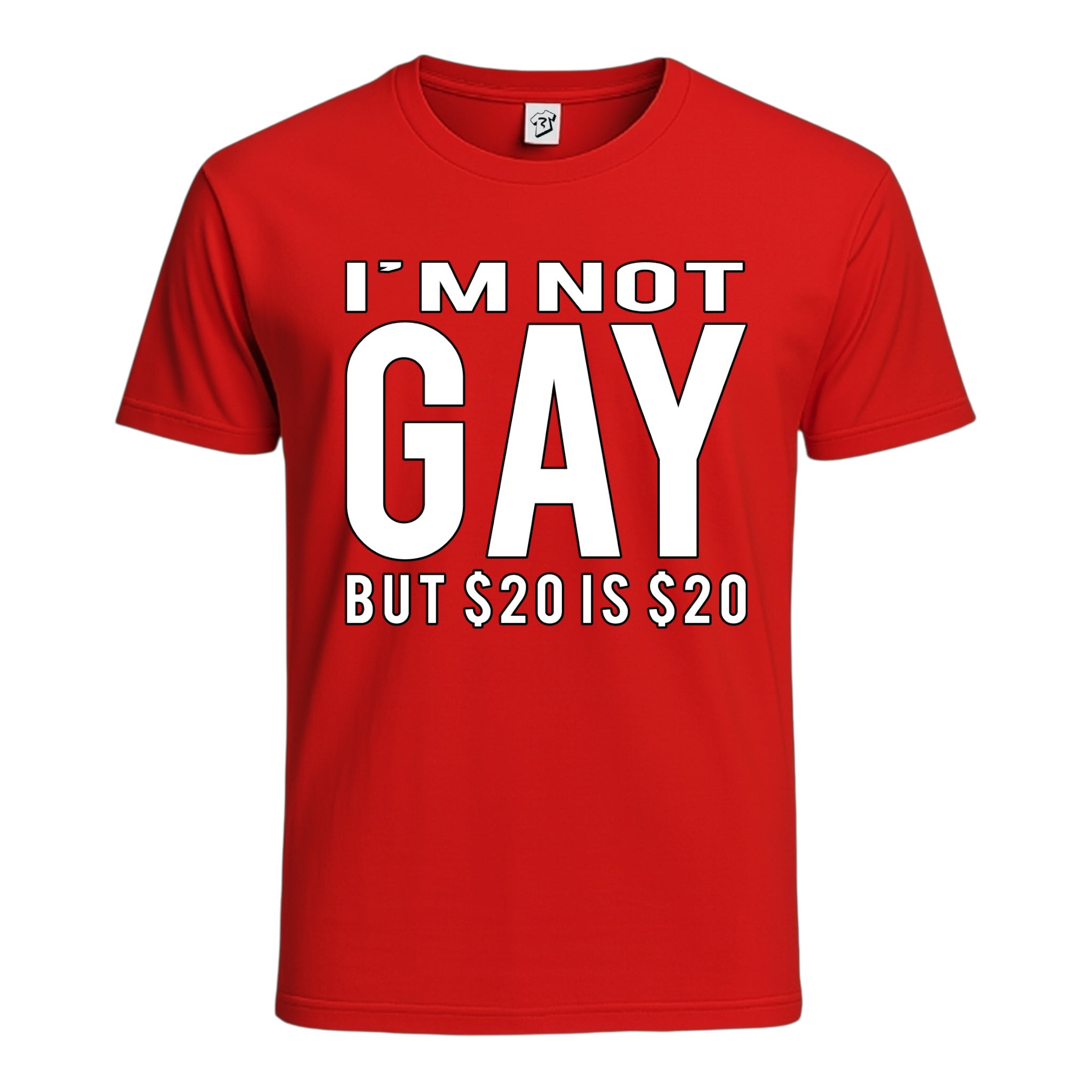 Tees Club graphic tee I'm Not Gay But $20 Is $20 - Cotton Tee Navy Size 2XL detail