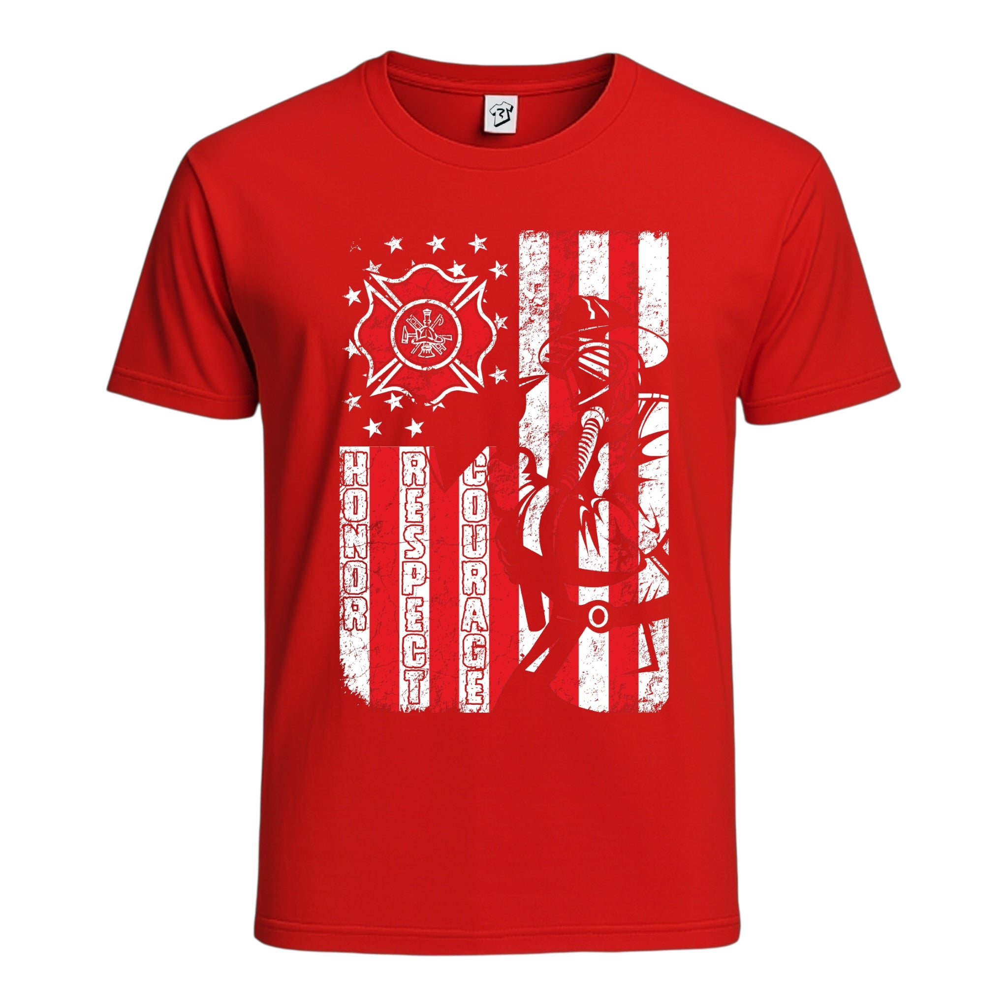 Tees Club graphic tee Firefighters Honor Respect - Cotton Tee Navy Size 2XL detail