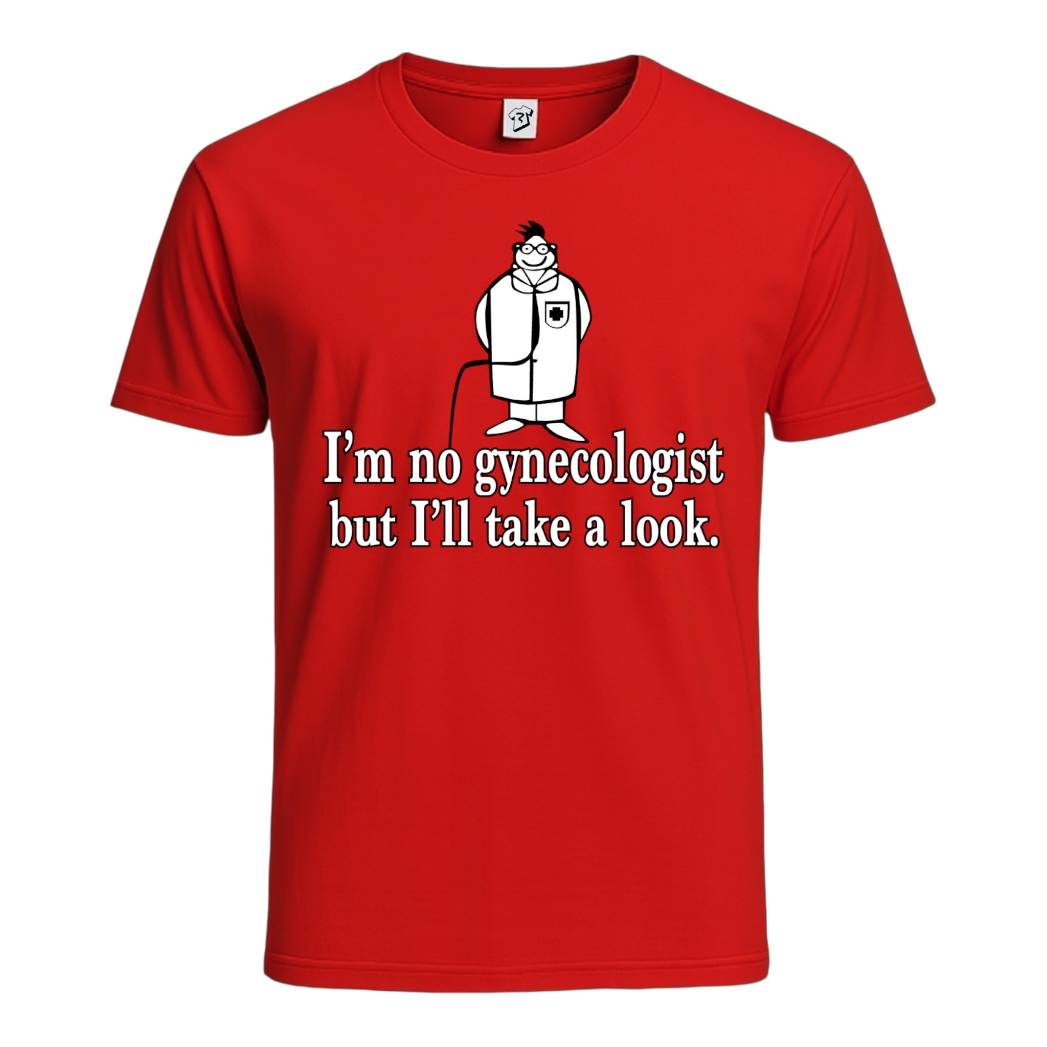 Tees Club graphic tee I'm No Gynecologist But I'll Take a Look - Cotton Tee Navy Size 2XL detail