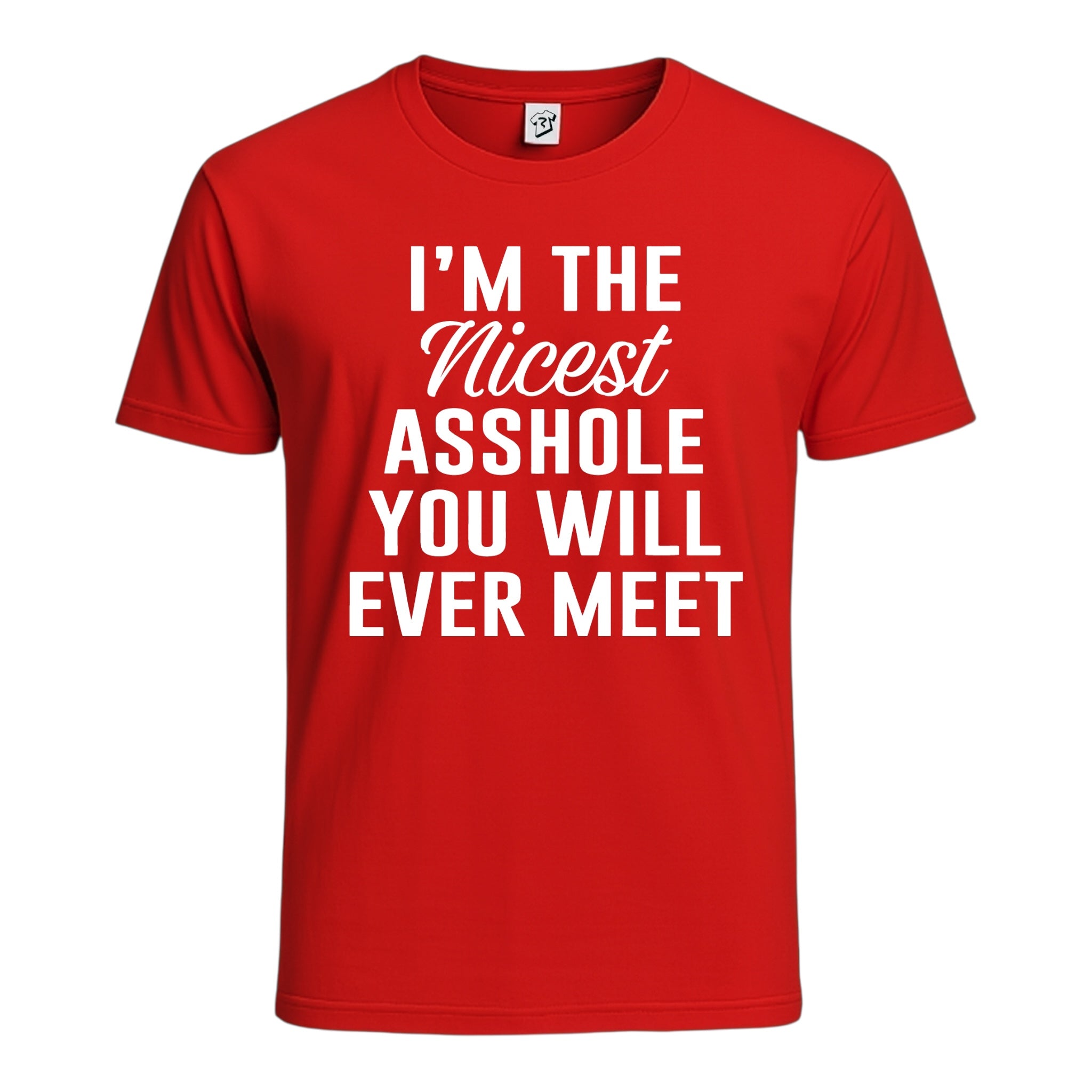 Tees Club graphic tee I'm the Nicest Asshole You Will Ever Meet - Cotton Tee Navy Size 2XL detail