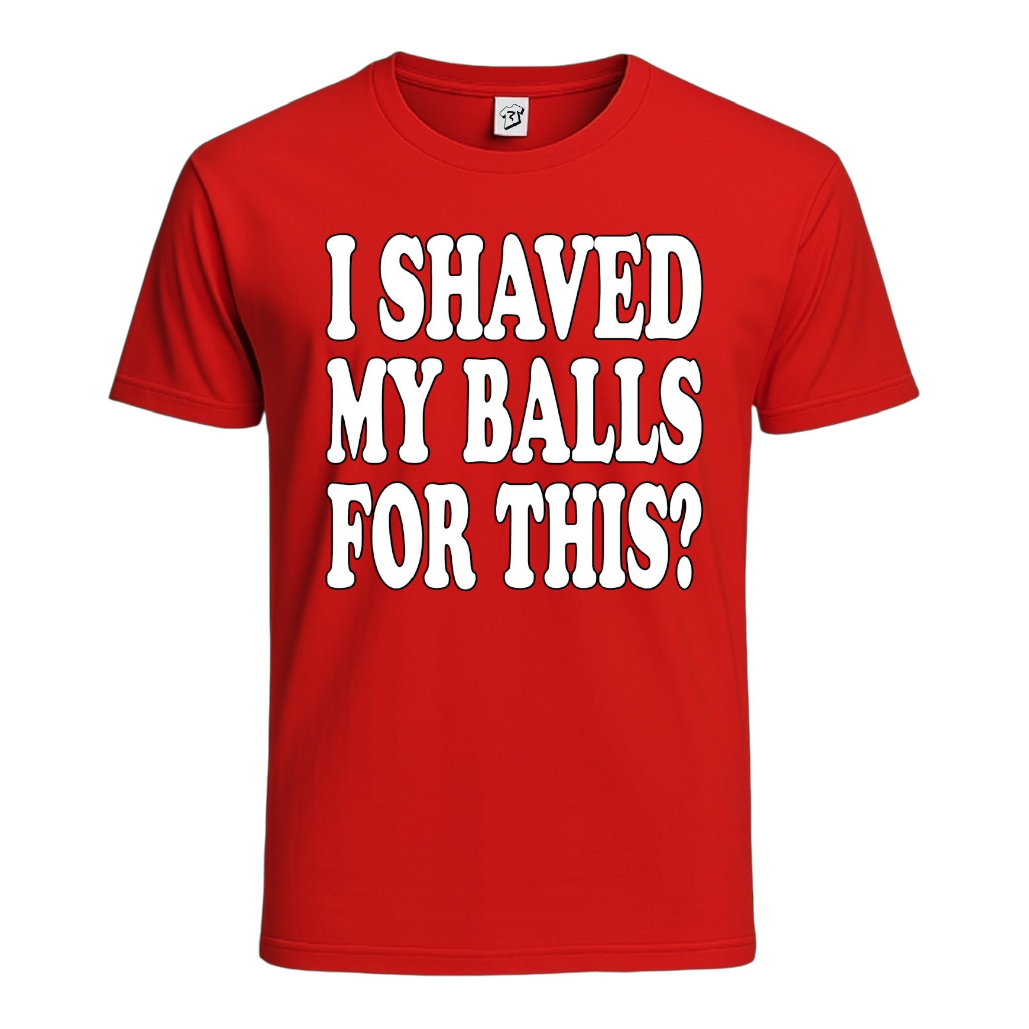 Tees Club graphic tee I Shaved My Balls For This? - Cotton Tee Navy Size XL detail