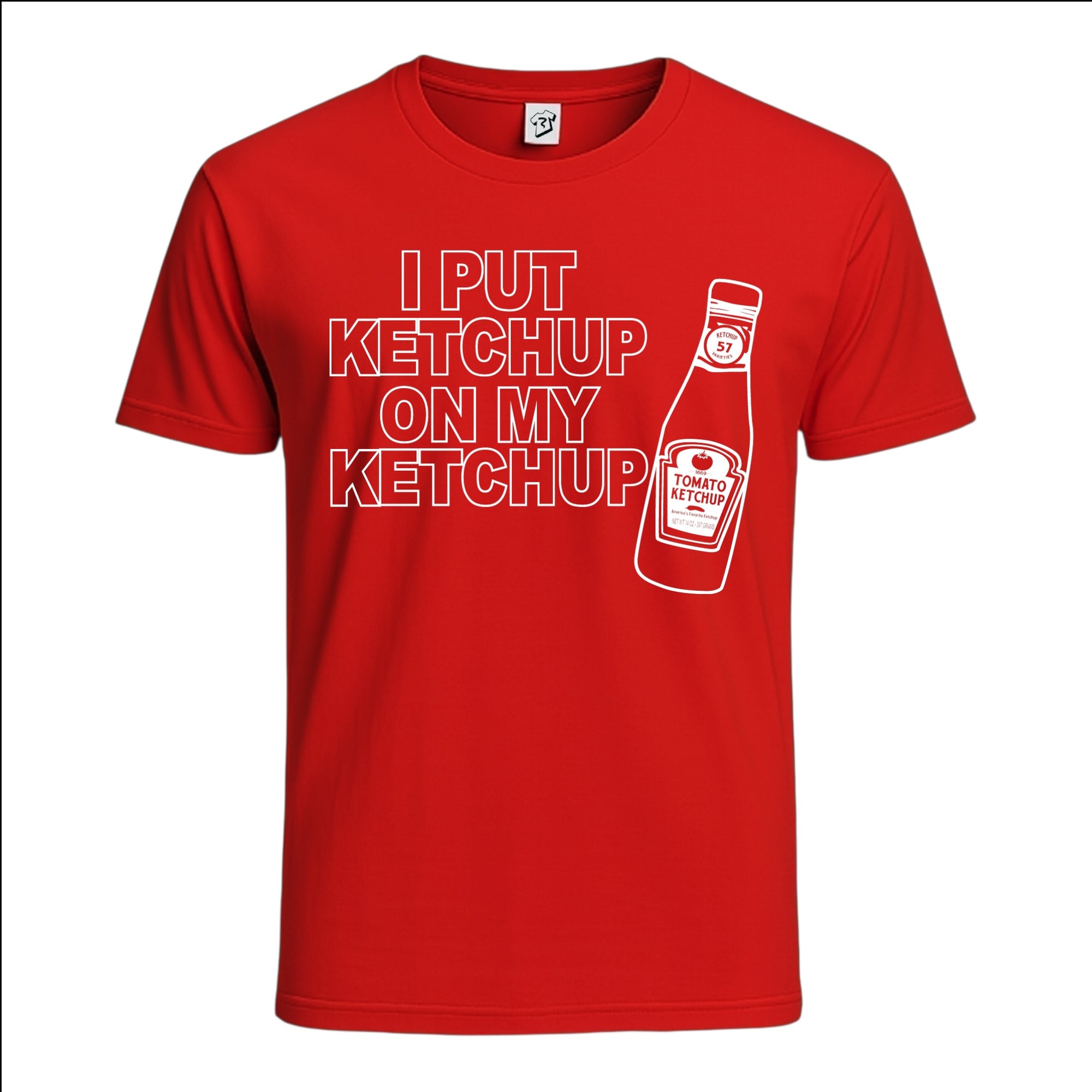 Tees Club graphic tee I Put Ketchup on My Ketchup - Cotton Tee Navy Size S front view