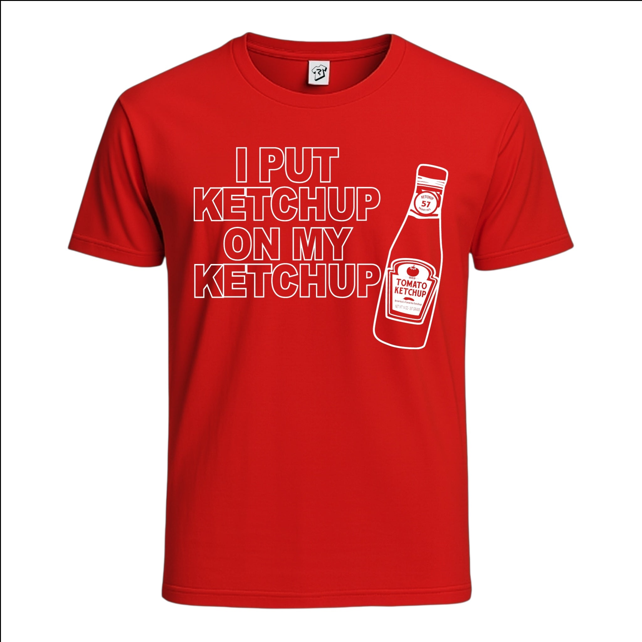 Tees Club graphic tee I Put Ketchup on My Ketchup - Cotton Tee Navy Size S front view