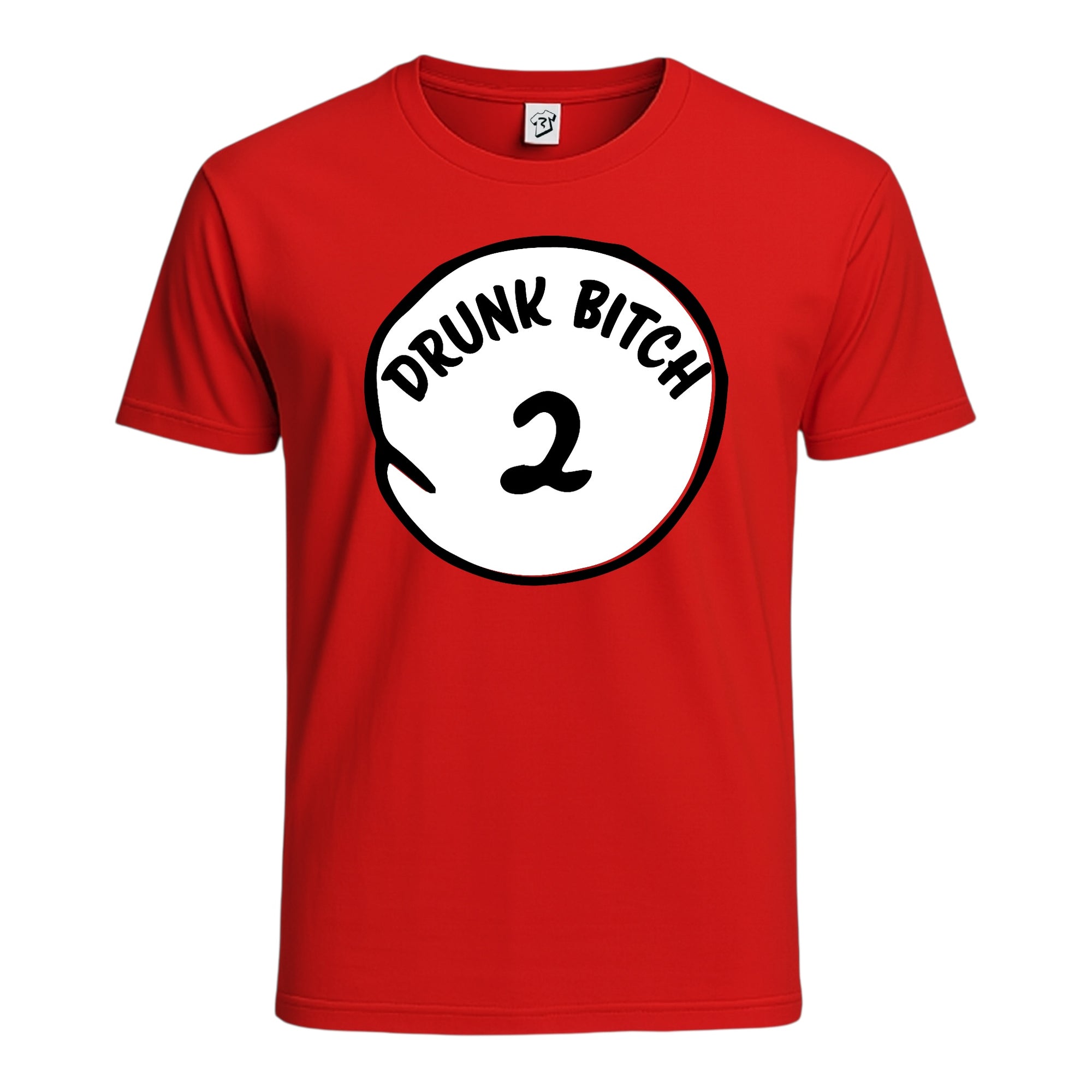Tees Club graphic tee Drunk Bitch 2 - Cotton Tee Navy Size S front view