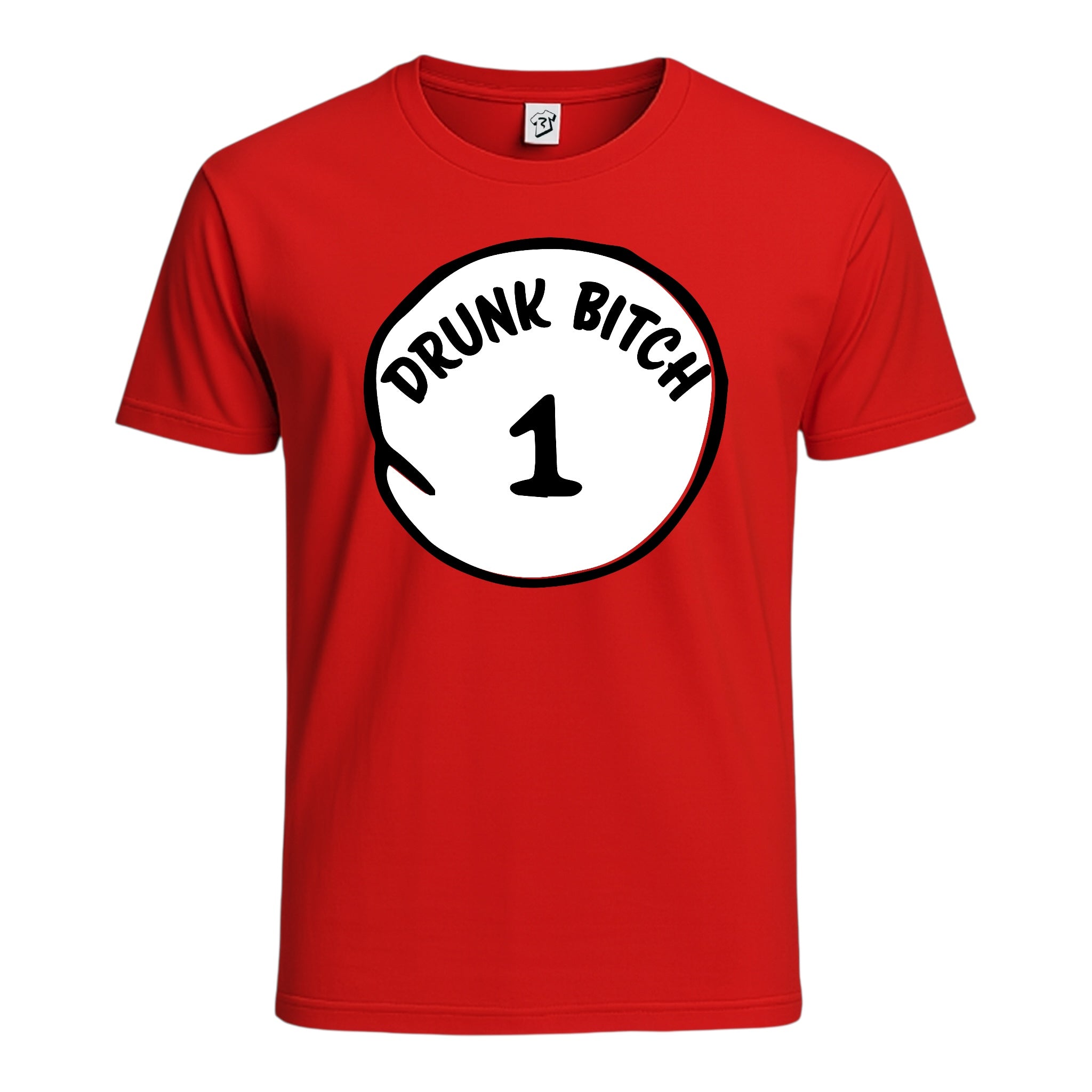 Tees Club graphic tee Drunk Bitch 1 - Cotton Tee Navy Size S front view
