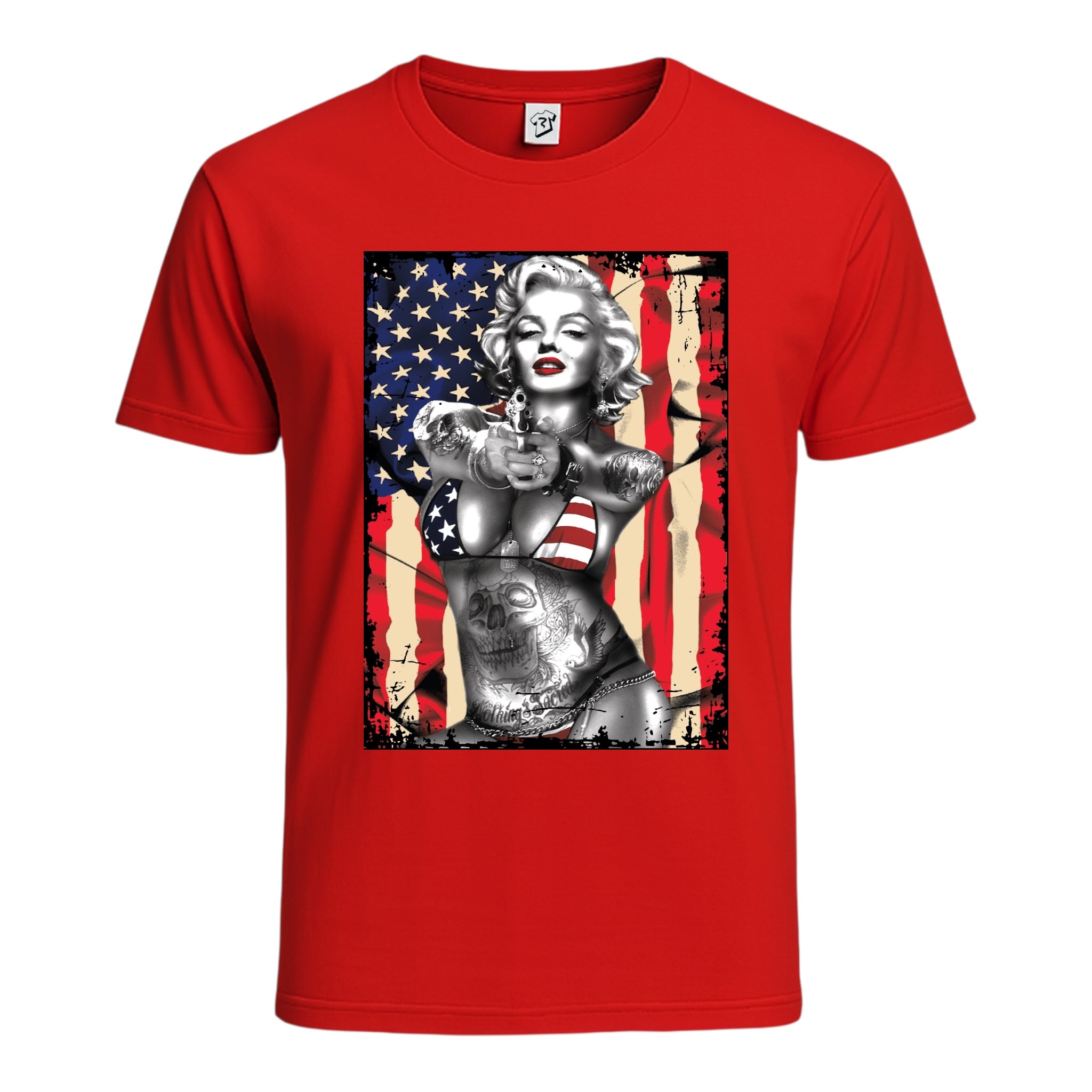 Tees Club graphic tee Marilyn Monroe USA - Cotton Tee Navy Size 2XL detail