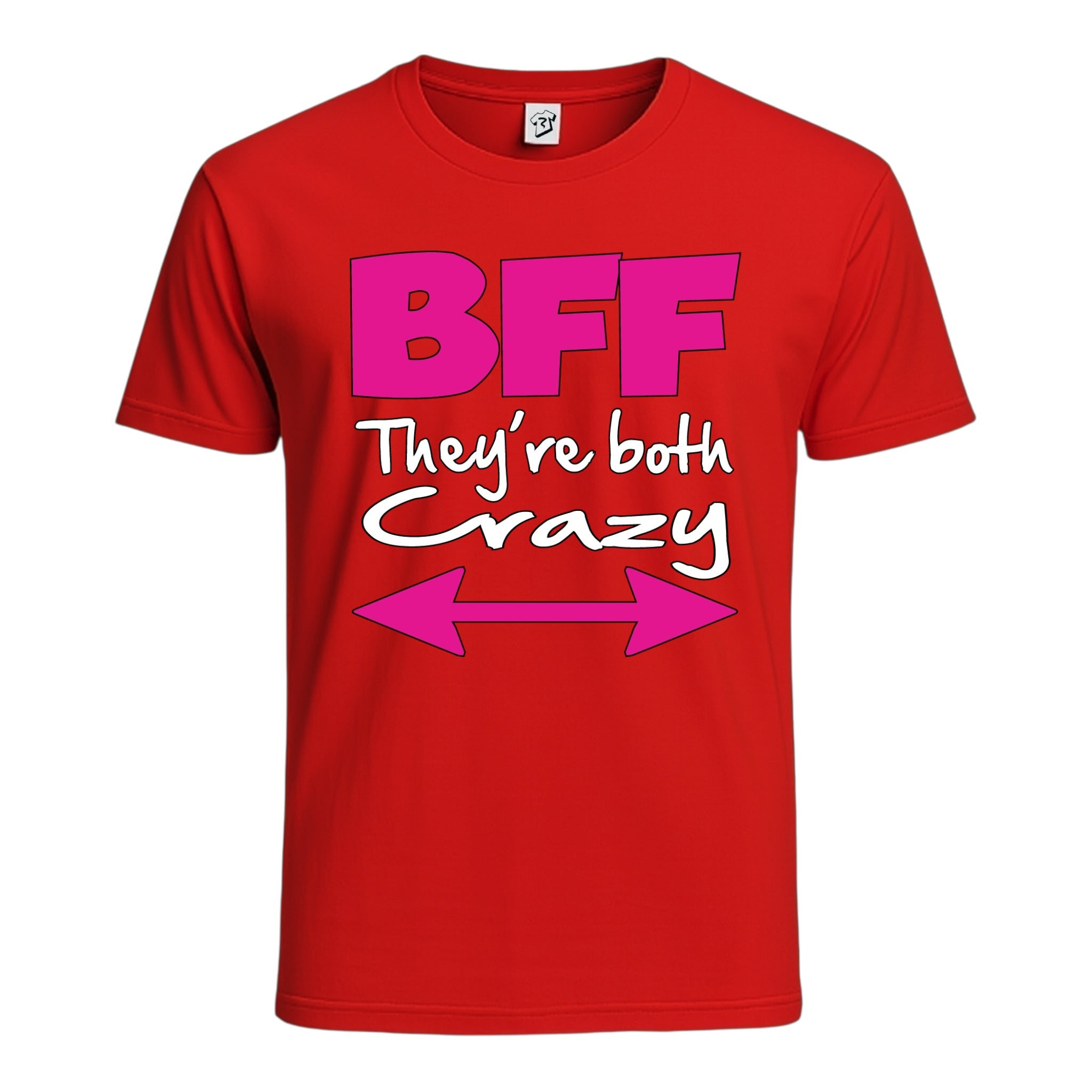 Tees Club graphic tee BFF They're Both Crazy - Cotton Tee Navy Size 2XL detail