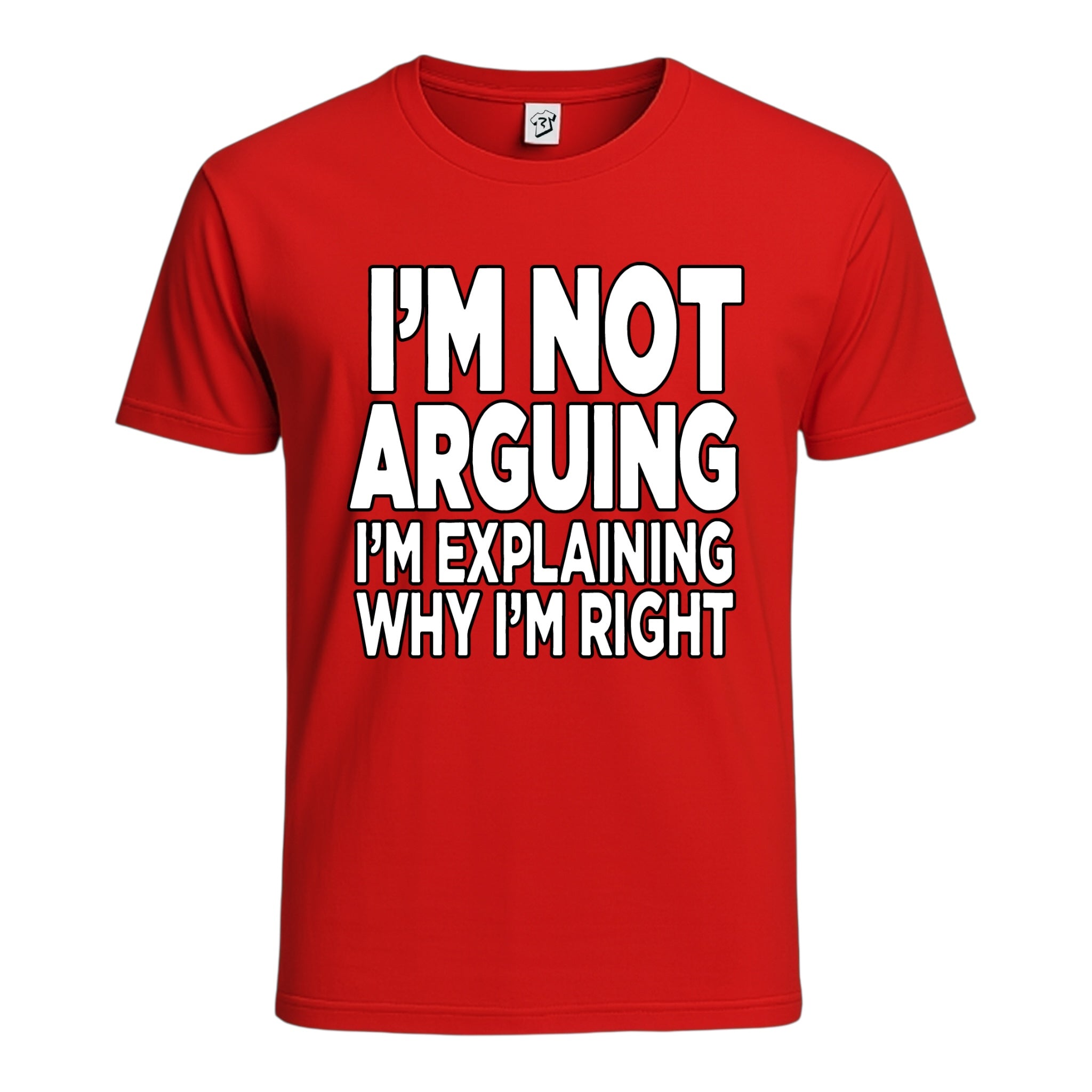 Tees Club graphic tee I'm Not Arguing I'm Explaining Why I'm Right - Cotton Tee Navy Size M detail