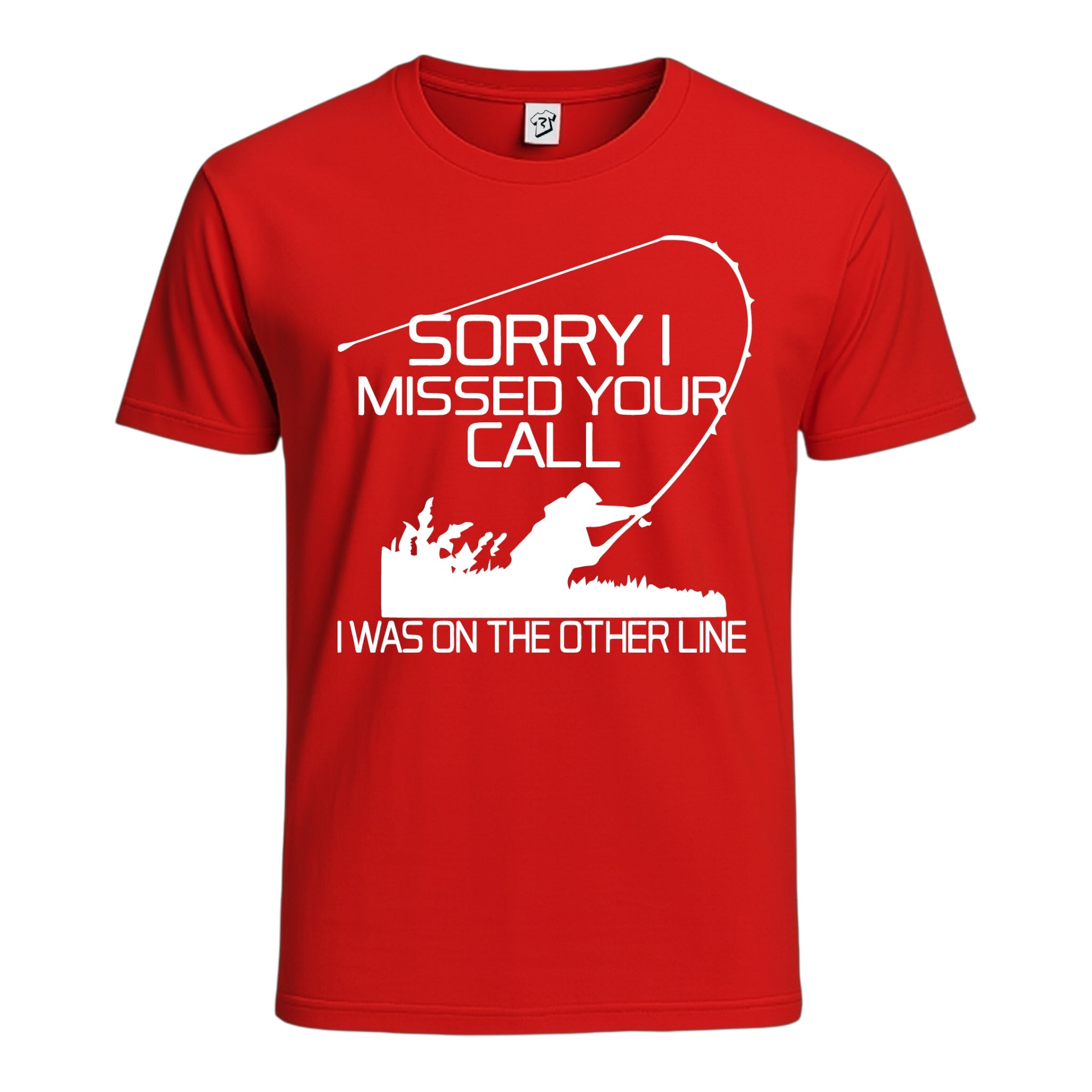 Tees Club graphic tee Sorry I Missed Your Call I Was On the Other Line - Cotton Tee Navy Size 2XL detail