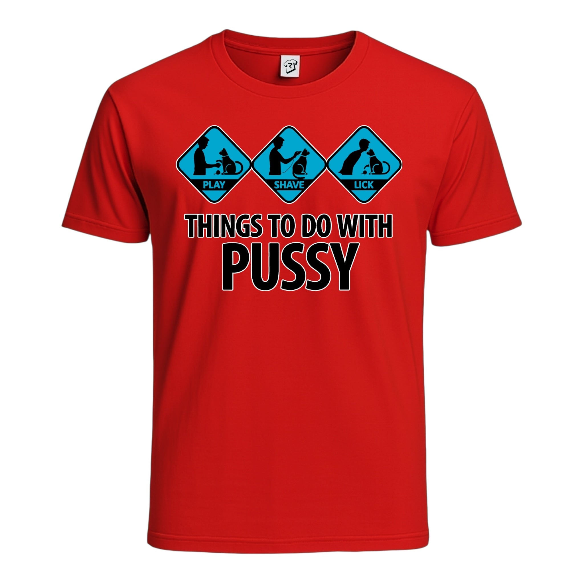 Tees Club graphic tee Things To Do With Pussy - Cotton Tee Navy Size 2XL detail