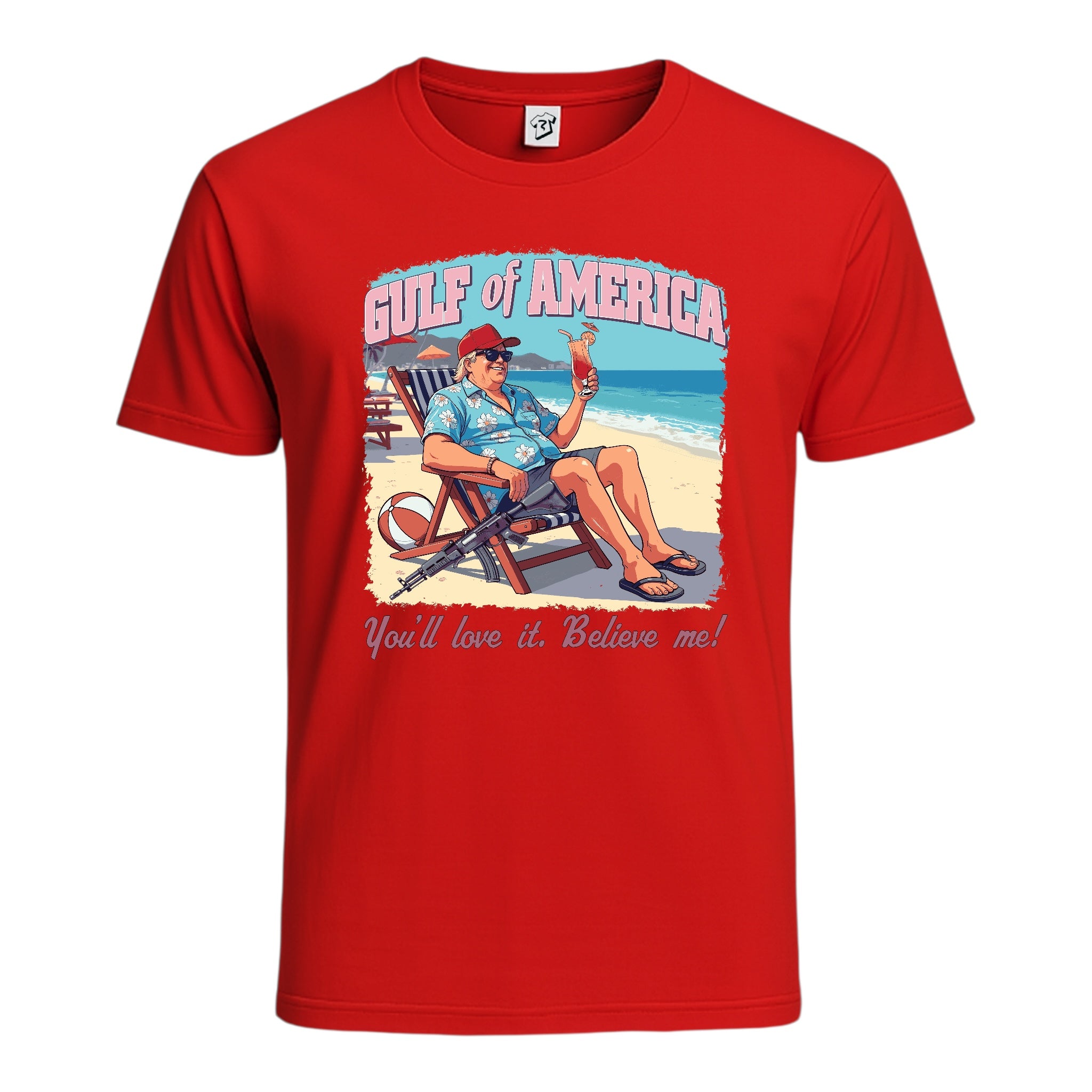 Tees Club graphic tee Gulf of America You'll Love It Believe Me - Cotton Tee Navy Size 2XL detail