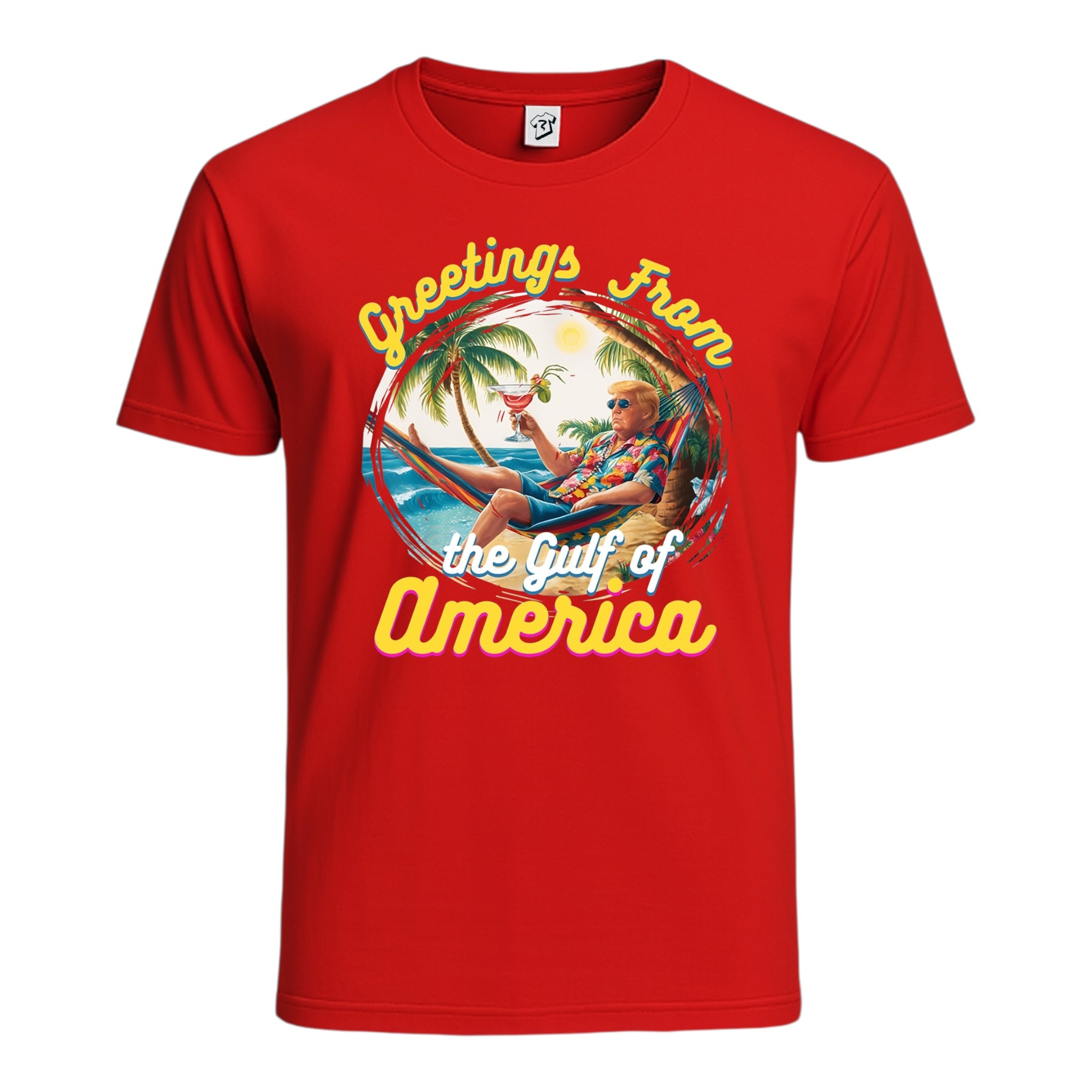 Tees Club graphic tee Greetings From Gulf of America - Cotton Tee Navy Size 2XL detail