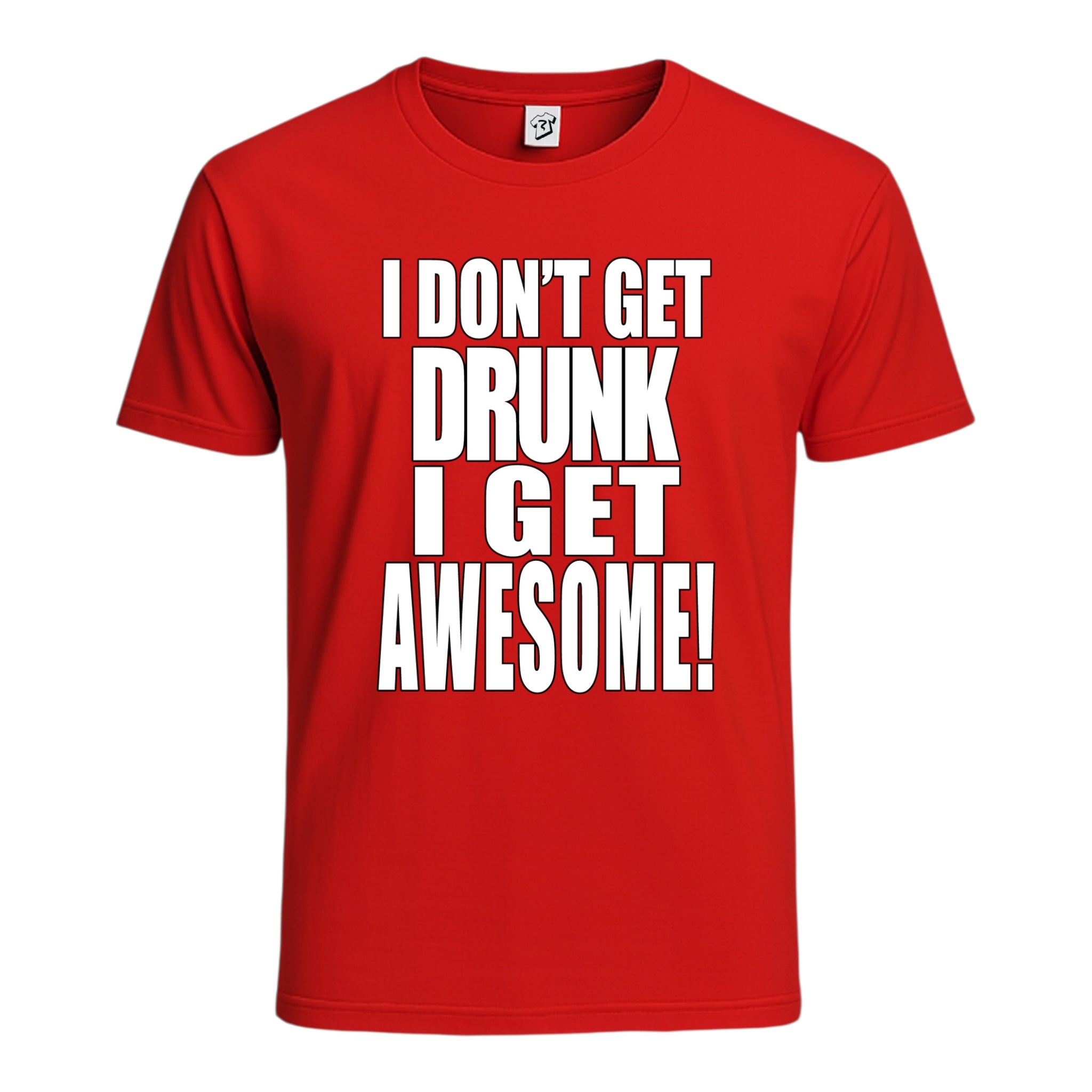 Tees Club graphic tee I Don't Get Drunk I Get Awesome - Cotton Tee Navy Size 2XL detail