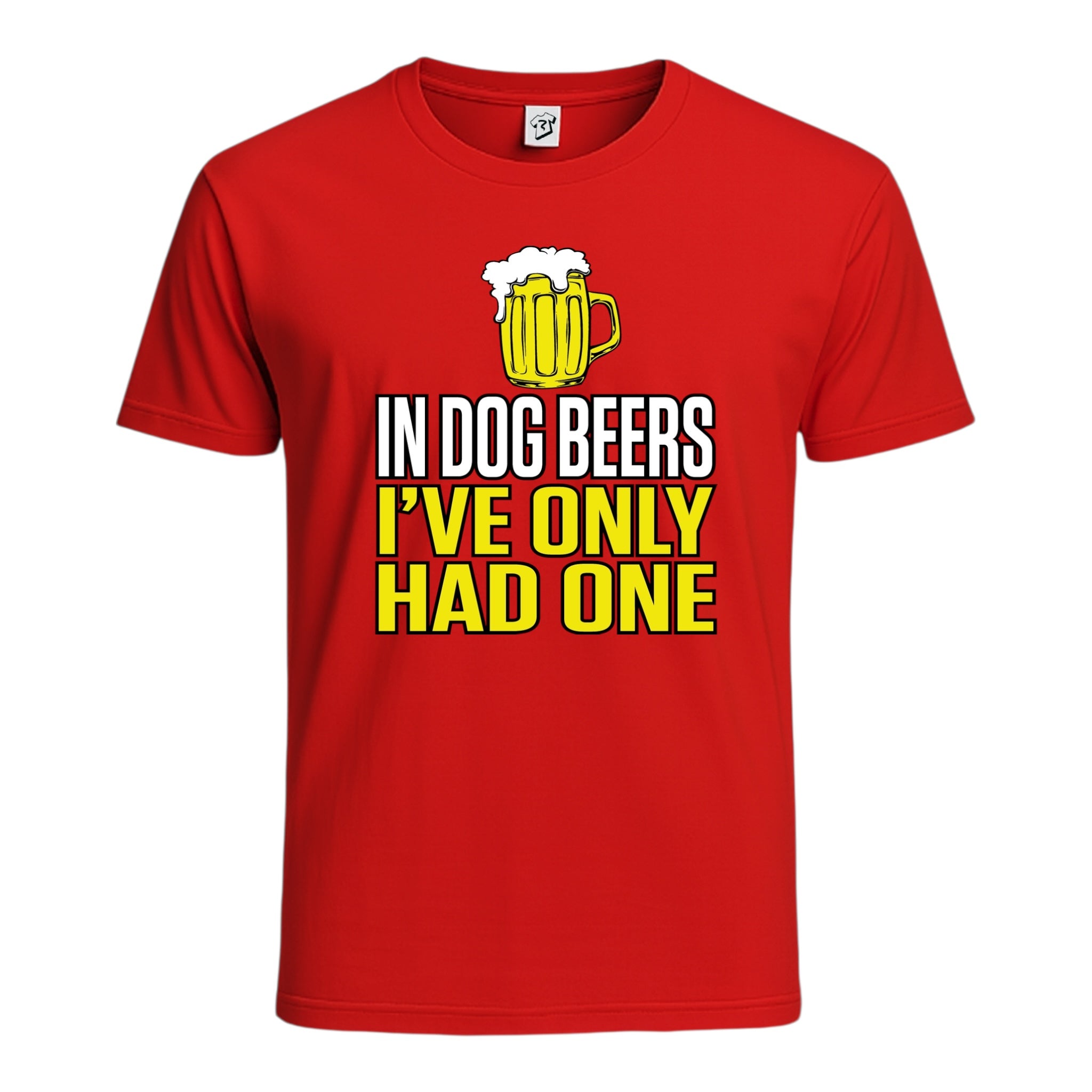 Tees Club graphic tee In Dog Beers I've Only Had One - Cotton Tee Navy Size 2XL detail