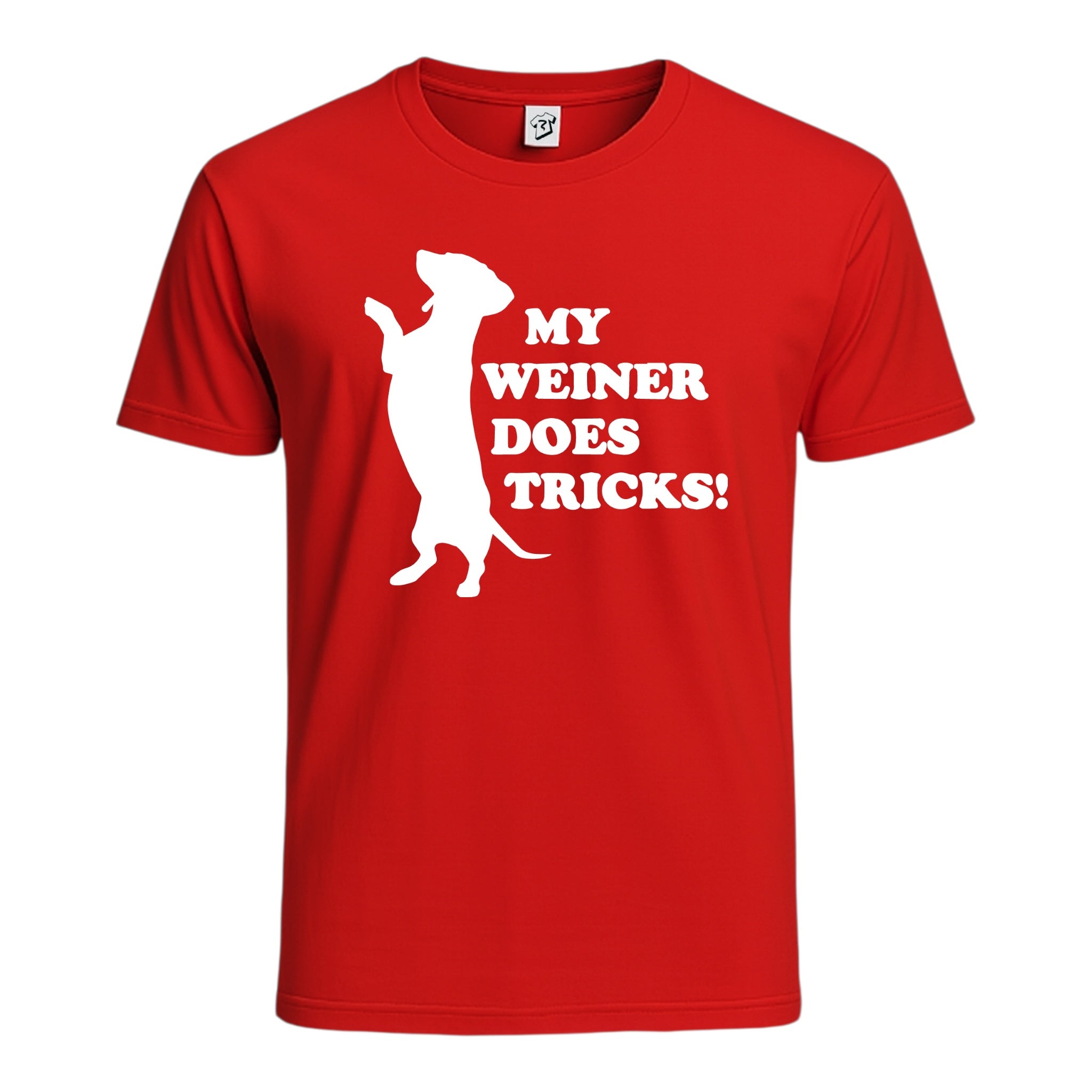 Tees Club graphic tee My Weiner Does Tricks - Cotton Tee Navy Size 2XL detail