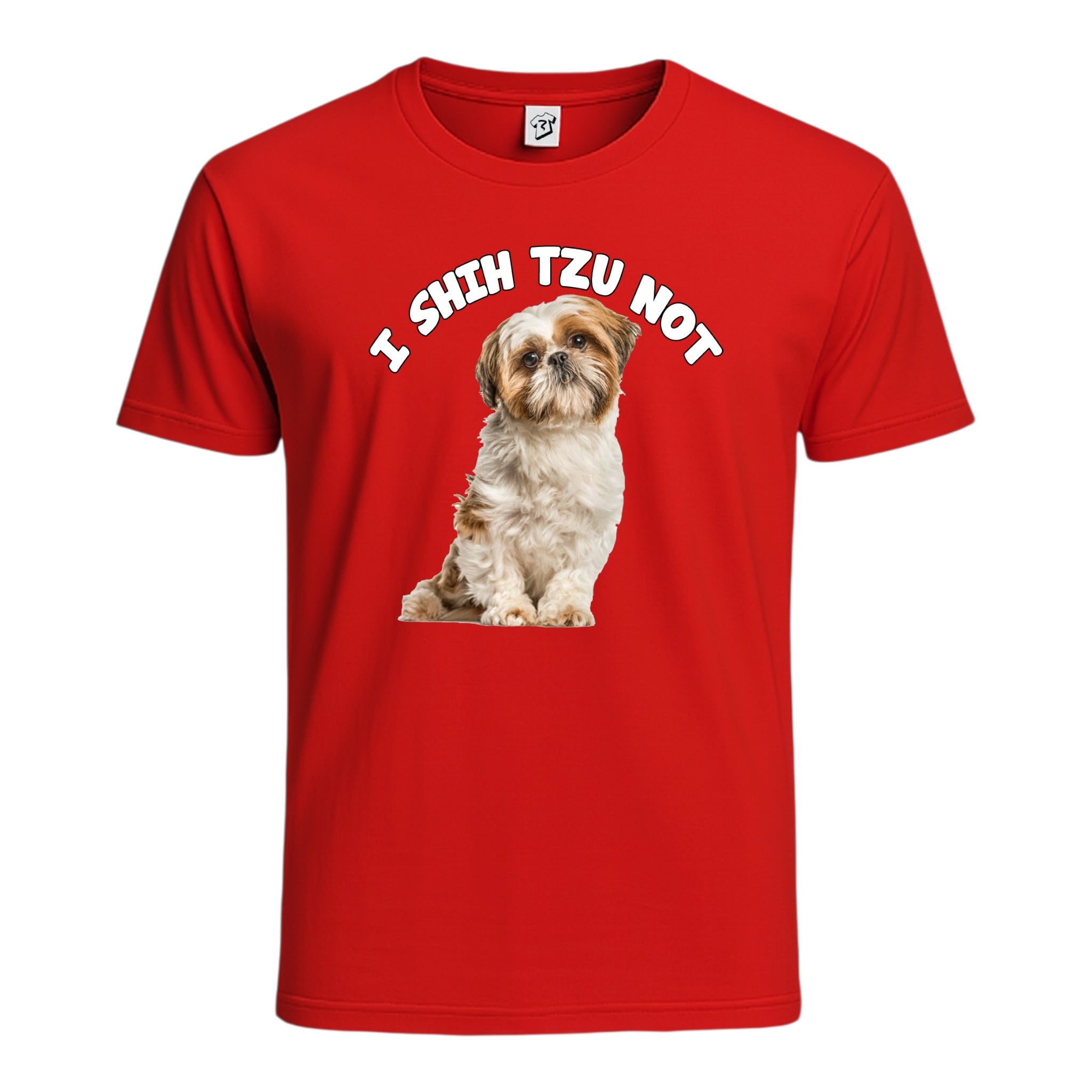 Tees Club graphic tee I Shih Tzu Not - Cotton Tee Navy Size 2XL detail
