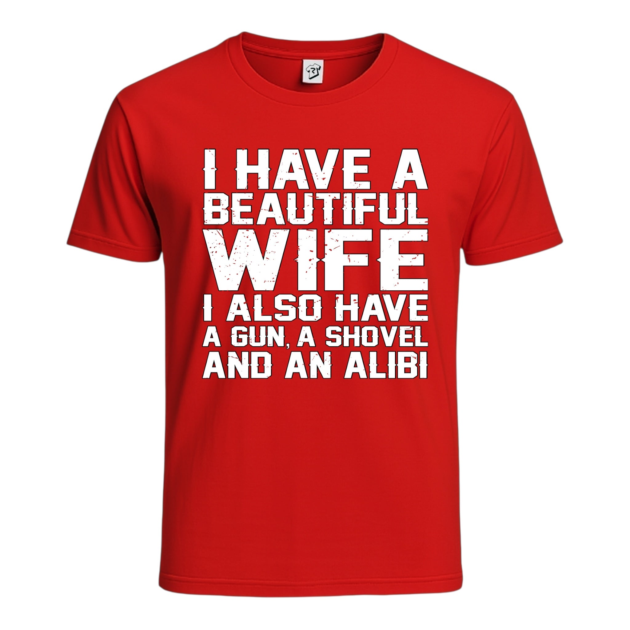 Tees Club graphic tee I Have a Beautiful Wife - Cotton Tee Navy Size 2XL detail