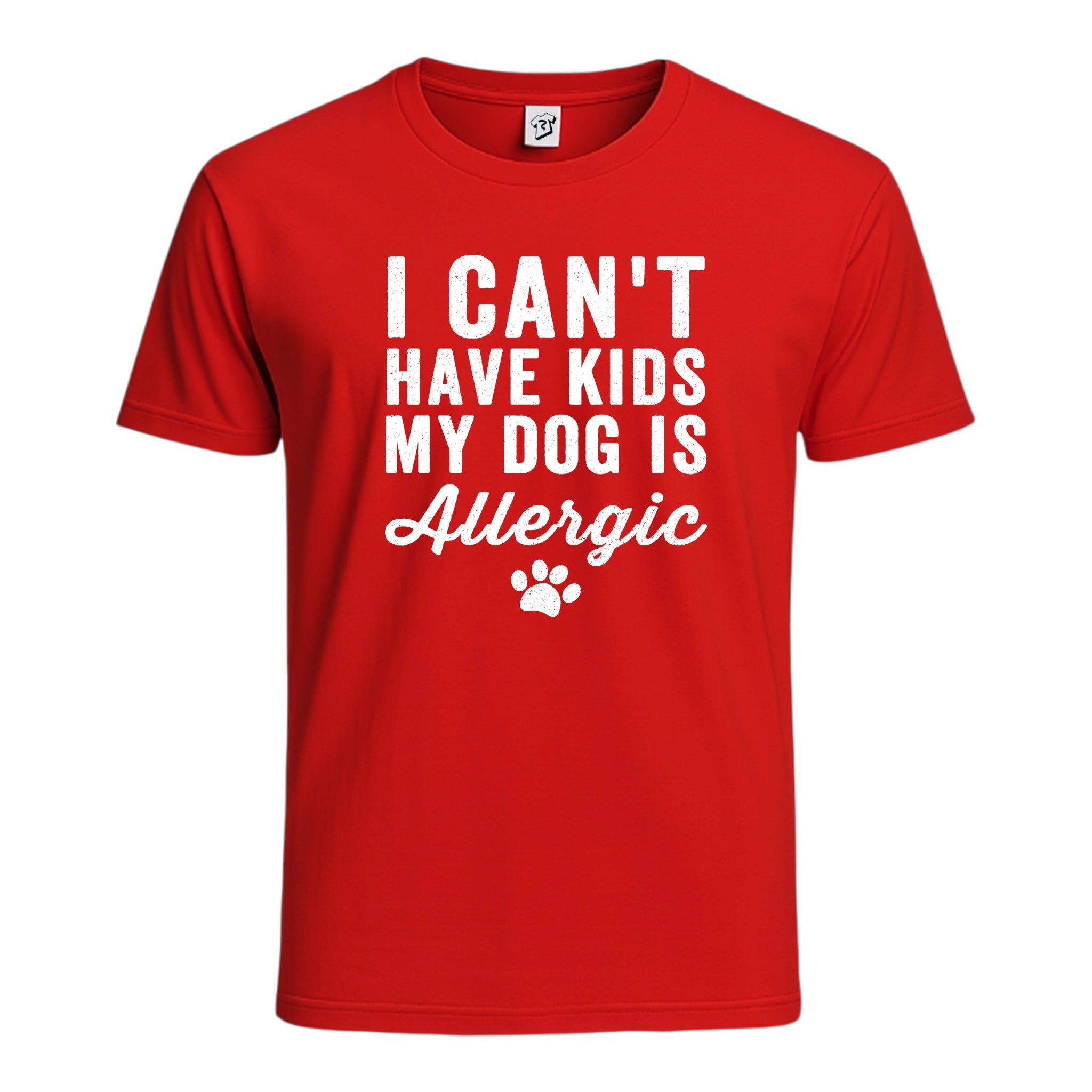 Tees Club graphic tee I Can't Have Kids My Dog Is Allergic - Cotton Tee Navy Size 2XL detail