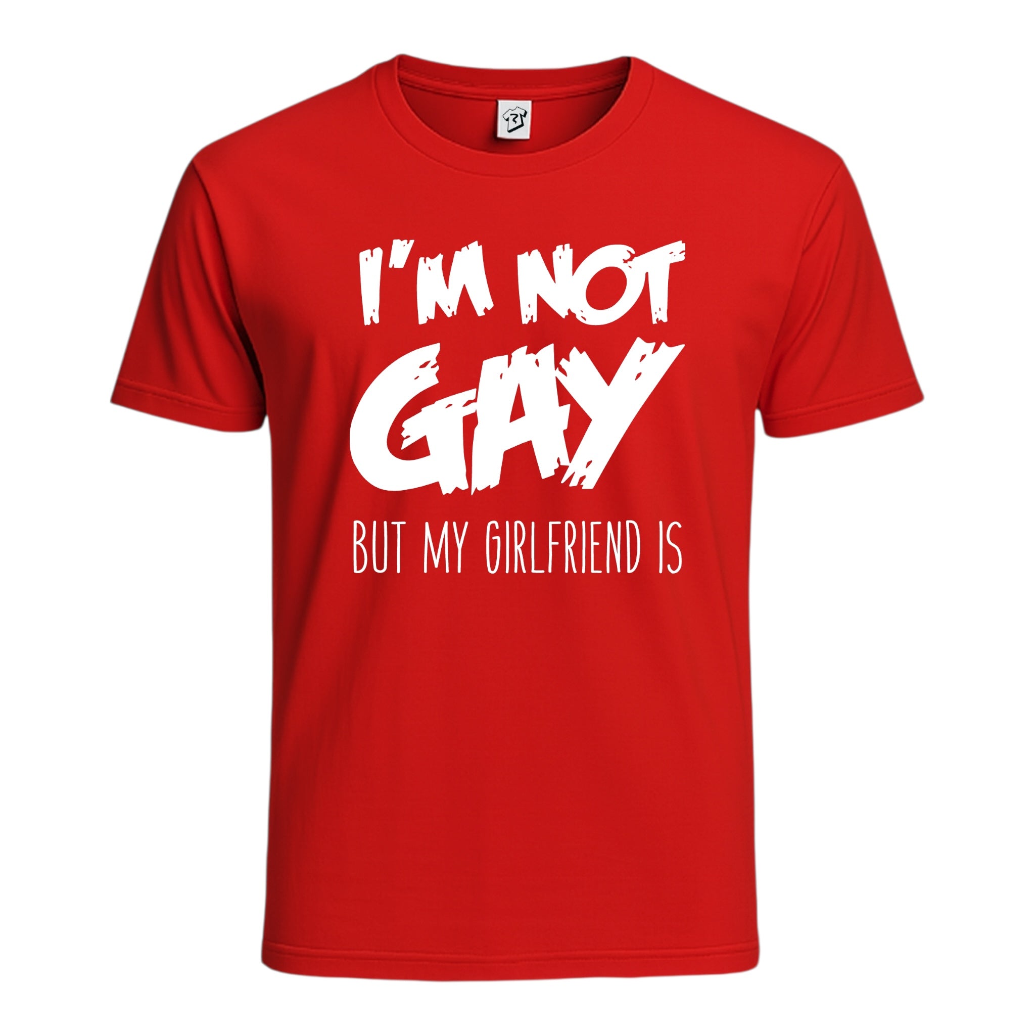Tees Club graphic tee I'm Not Gay But My Girlfriend Is - Cotton Tee Navy Size 2XL detail