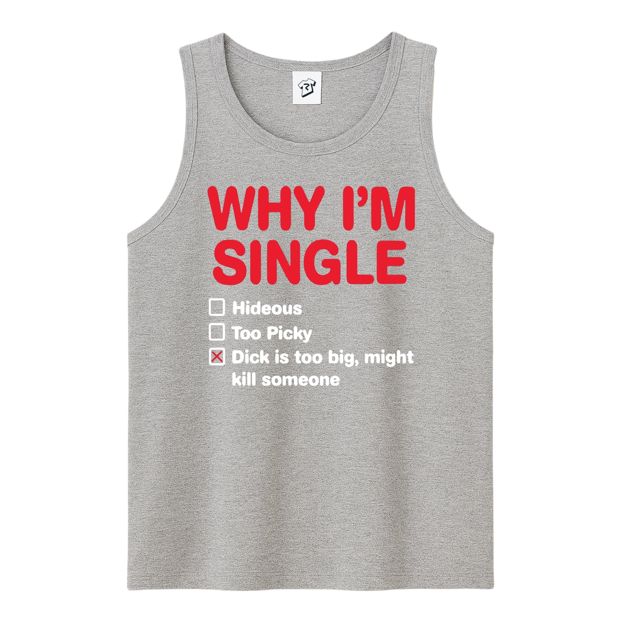 Tees Club tank top Why I'm Single - Tank Top Navy Size M detail